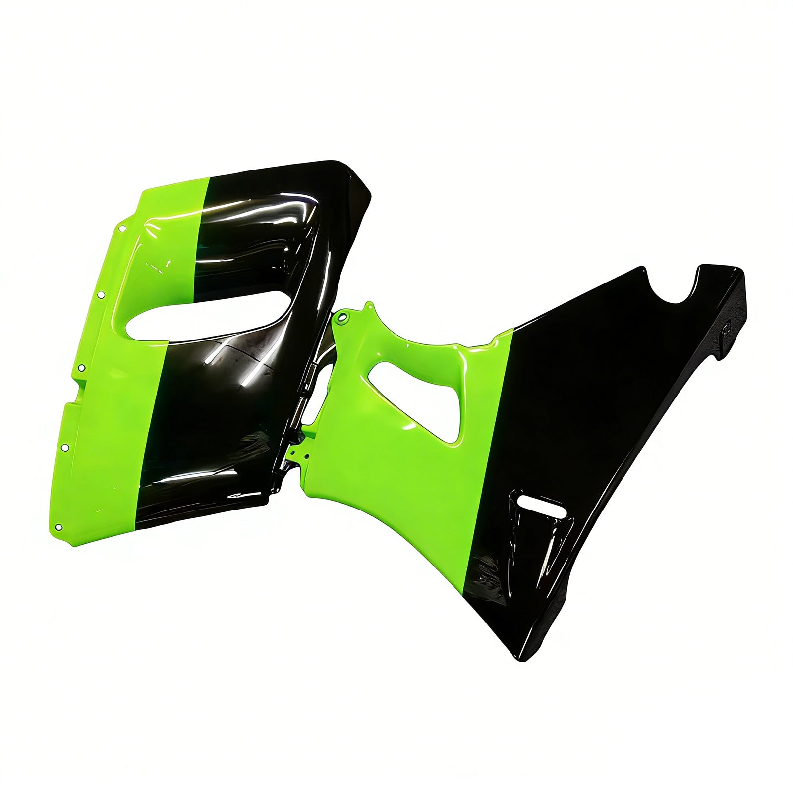 Amotopart ZZR400 1993-2007 ZZR600 1998-2003 Kawasaki Green&Black Style2 Fairing Kit