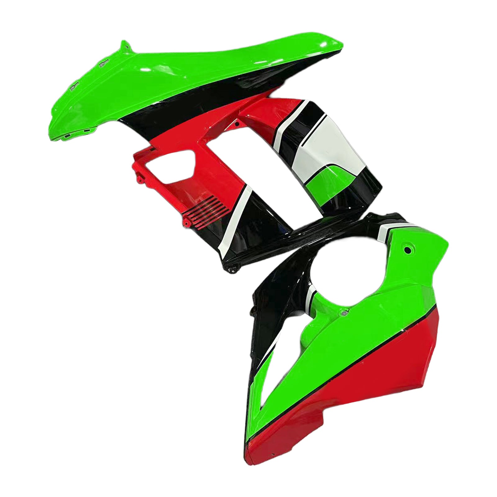 Amotopart 2010-2015 Z1000SX Kawasaki Orange & Green Fairing Kit