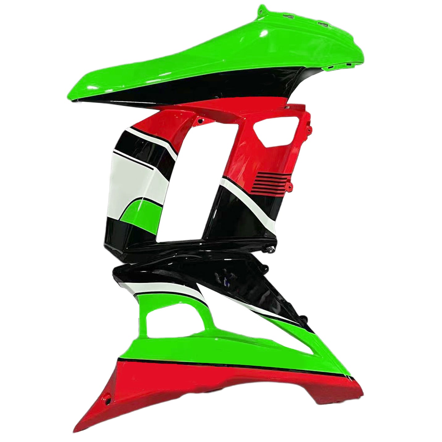 Amotopart 2010-2015 Z1000SX Kawasaki Orange & Green Fairing Kit