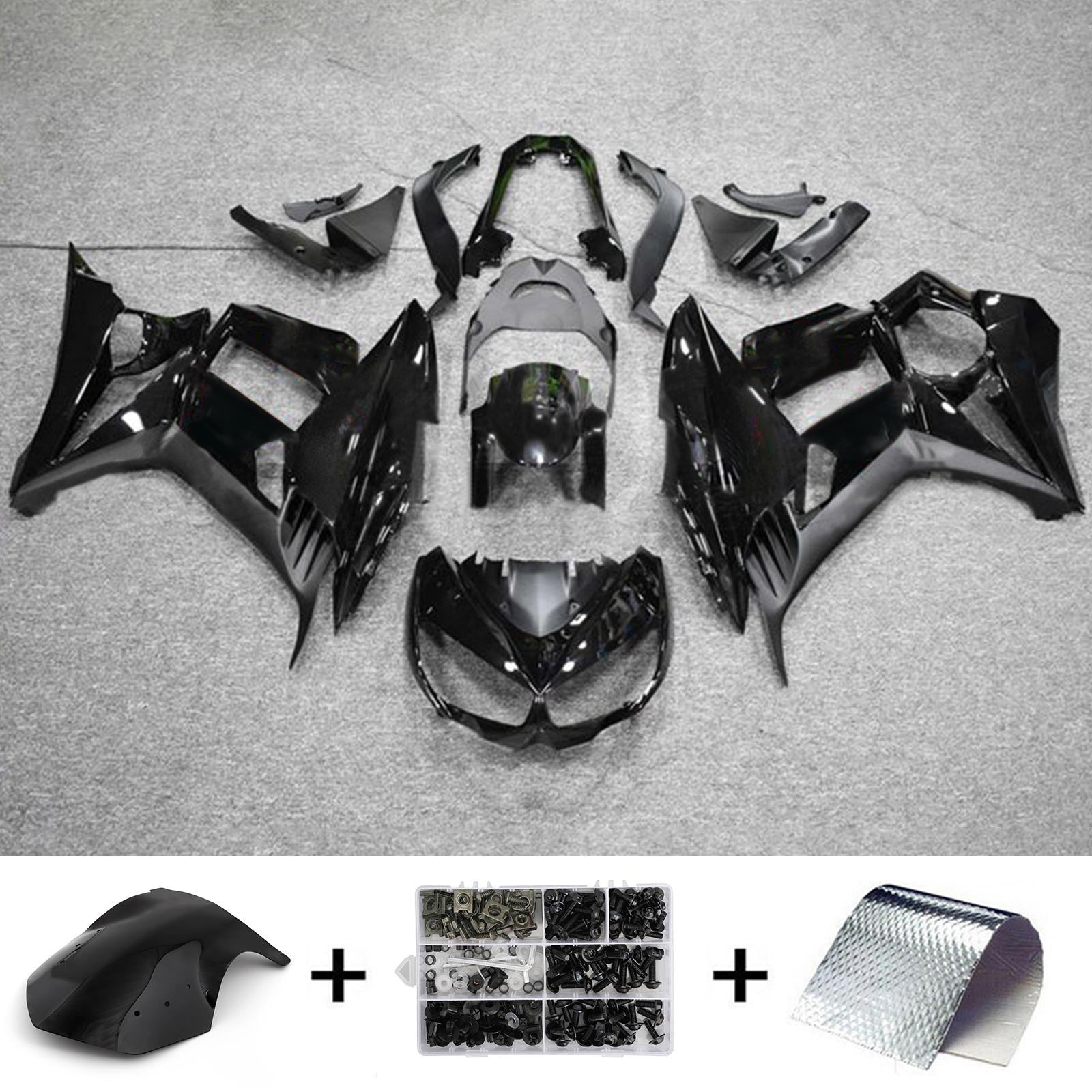 Zestaw owiewek Amotopart 2010-2015 Z1000SX Kawasaki w kolorze czarnym