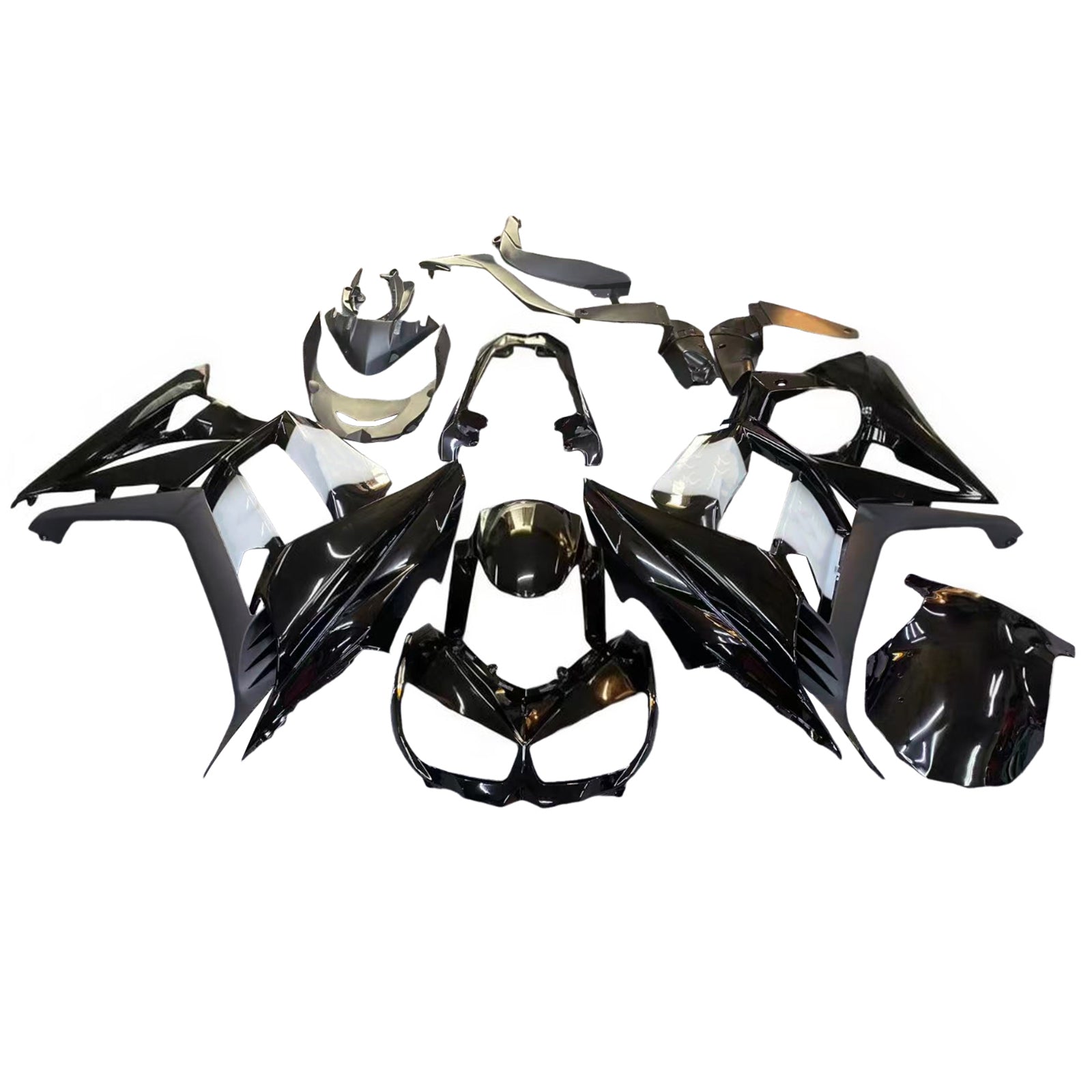 Amotopart 2010-2015 Kawasaki Z1000SX Black White Fairing Kit