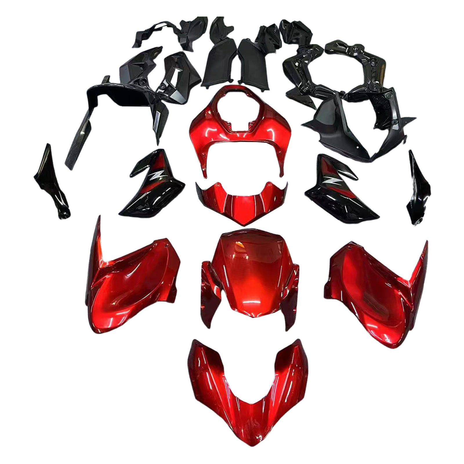 Amotopart Kawasaki 2017-2019 Z900 Red Fairing Kit