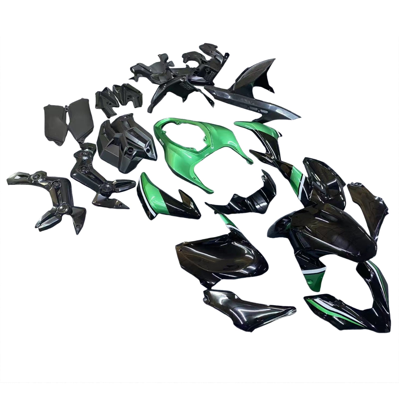 Amotopart Kawasaki 2017-2019 Z900 Green Black Fairing Kit