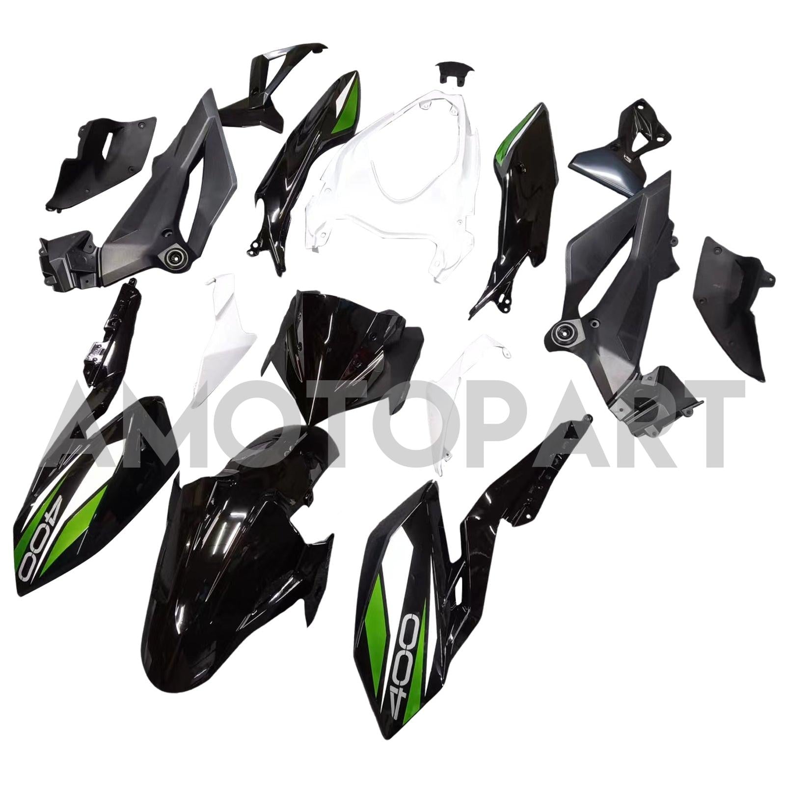 Amotopart Kawasaki 2018-2024 Z400 White Fairing Kit