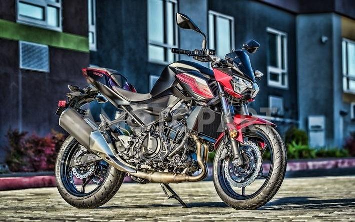 Amotopart Kawasaki 2018-2024 Z400 Red Black Fairing Kit