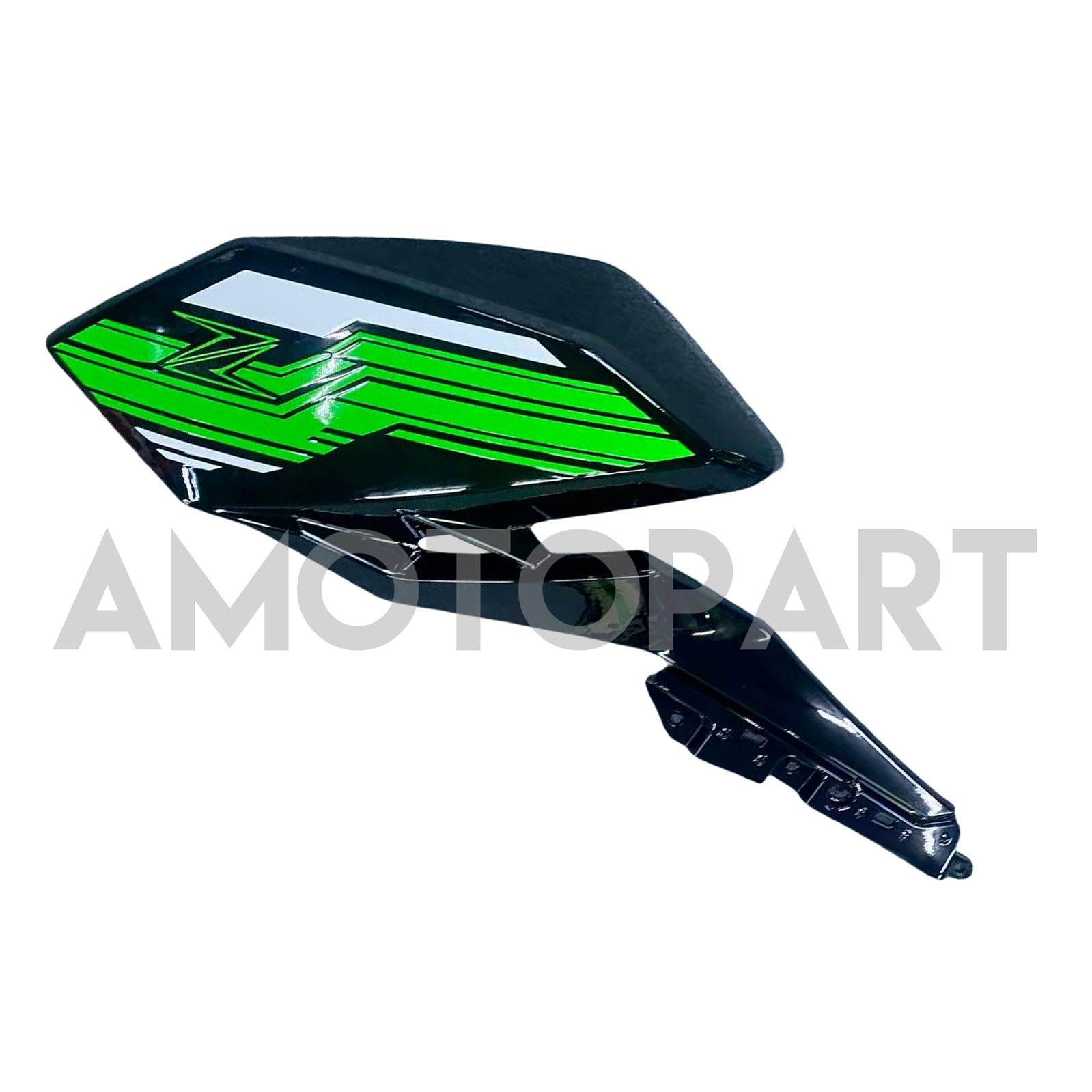 Amotopart 2018-2024 Z400 Kawasaki Green Black Style1 Verkleidungskit