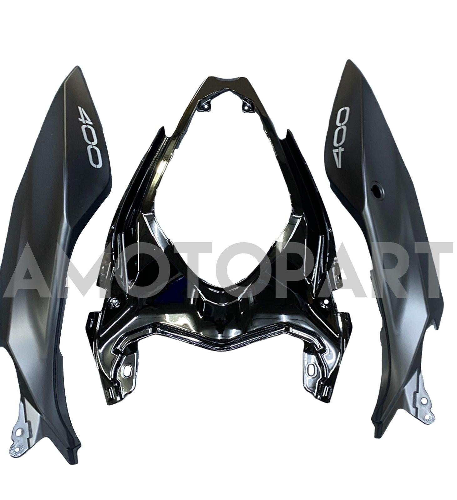 Kit carena Amotopart 2018-2024 Z400 Kawasaki nero opaco lucido