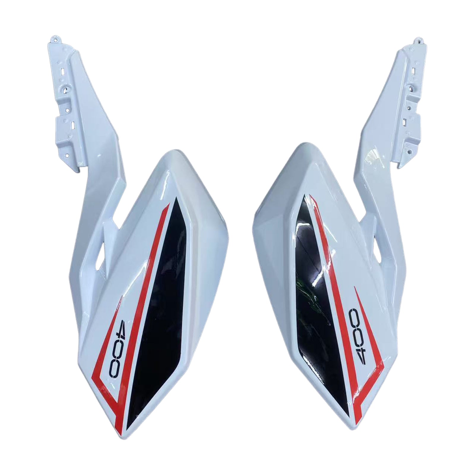 Amotopart 2018-2024 Kawasaki Z400 Black White Red Fairing Kit