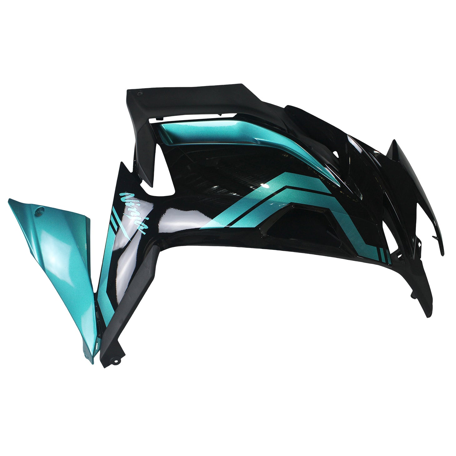 Amotopart 2020-2026 Kawasaki ER-6F Ninja650 noir&BKit de carénage bleu