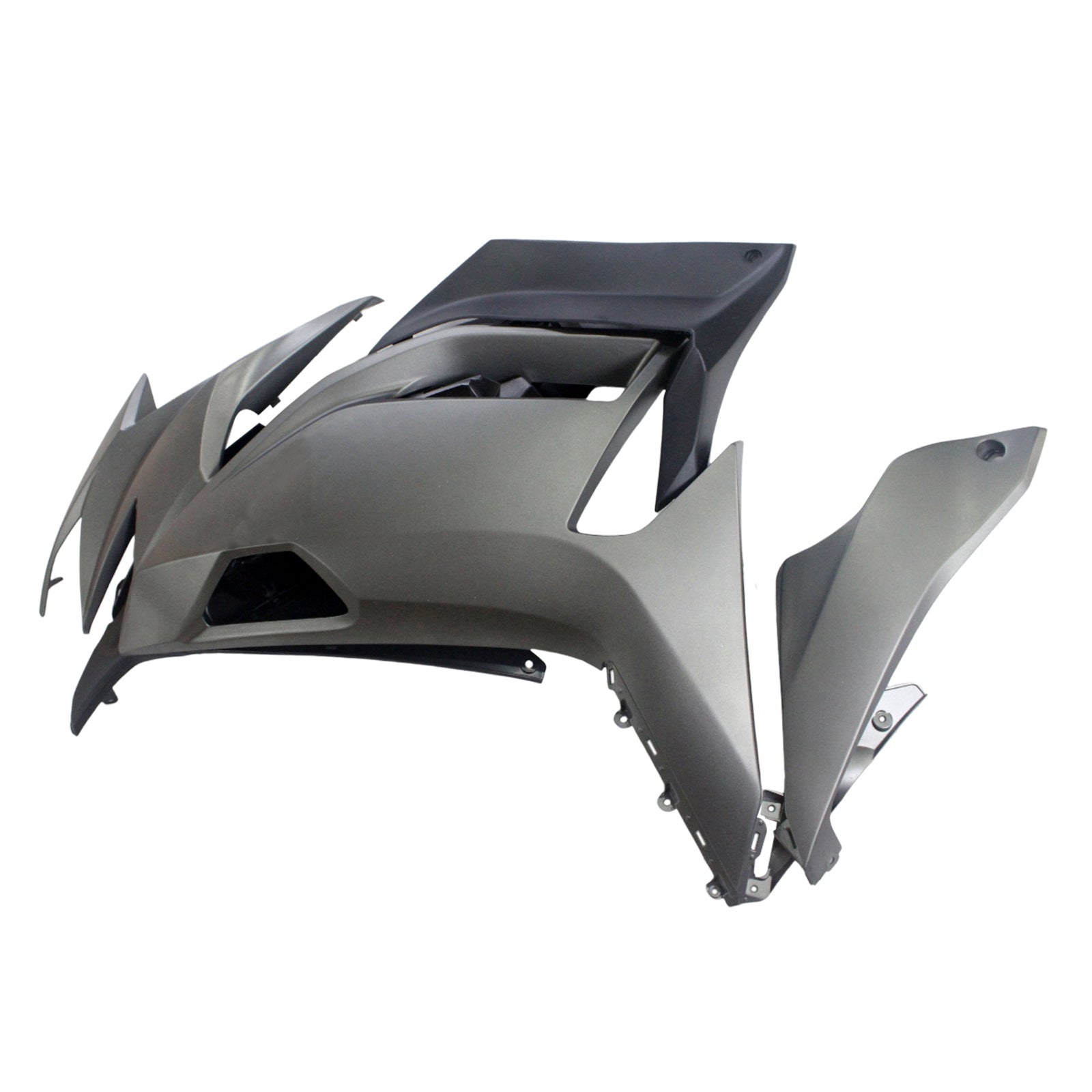 Amotopart 2020-2025 Kawasaki ER-6F Ninja650 Gray Black Fairing Kit