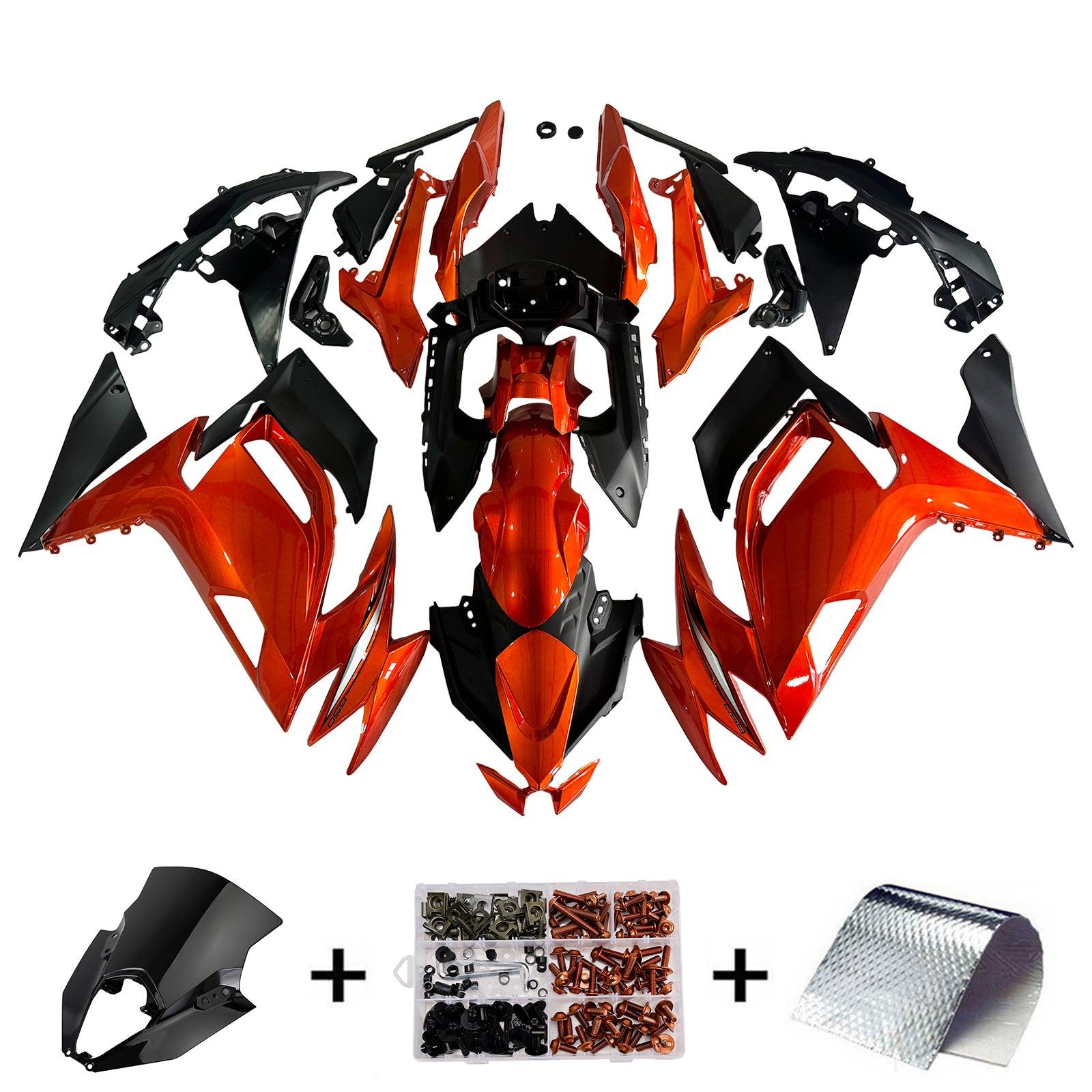 AMOTOPT 2020-2025 KAWASAKI ER-6F NINJA650 KIT DE FAILING OLANGE GLOSSY