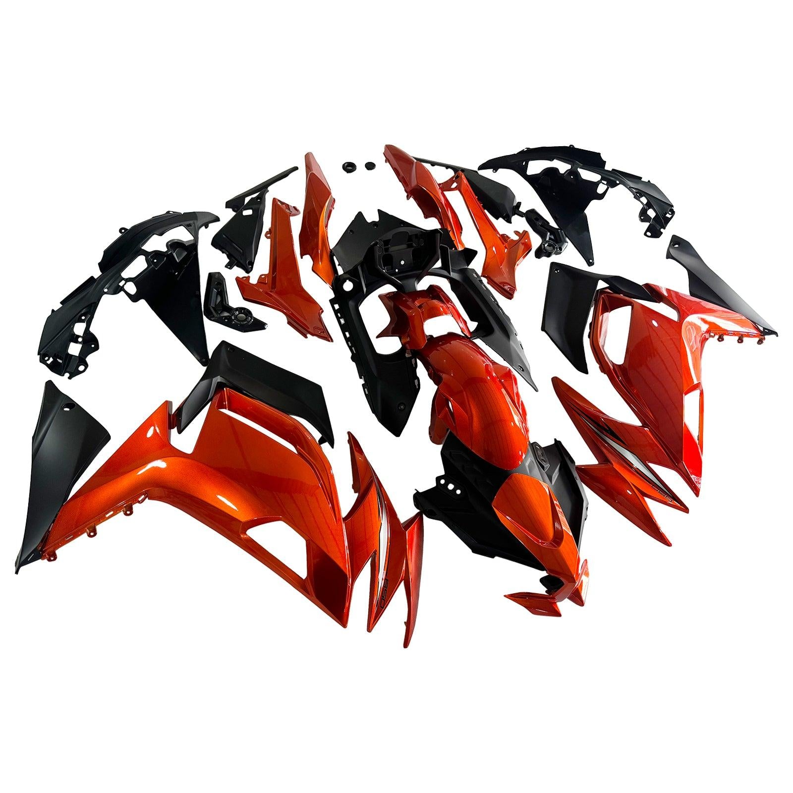 Amotopart 2020-2024 Kit carena Kawasaki ER-6F Ninja650 arancione lucido