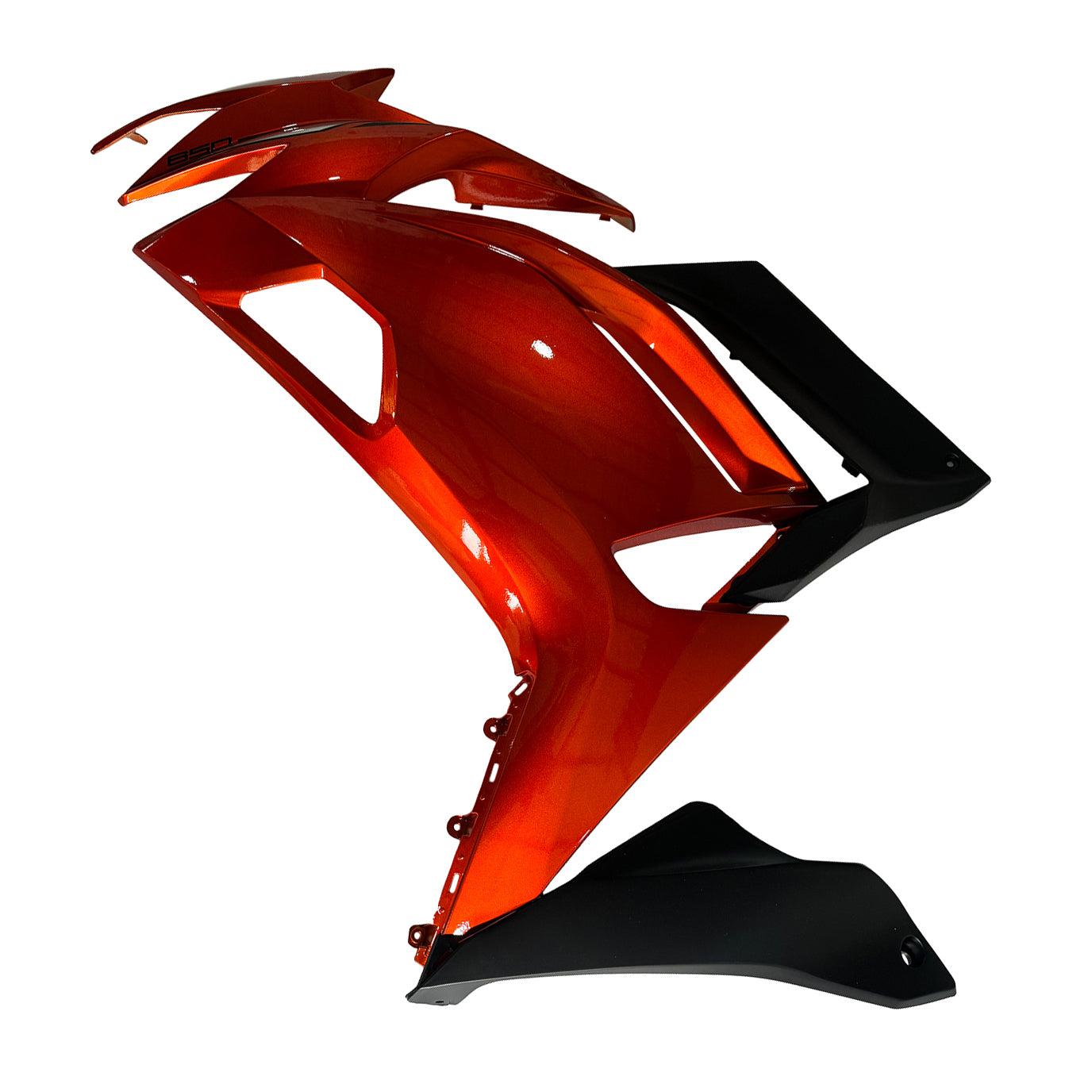 Amotopart 2020-2024 Kit carena Kawasaki ER-6F Ninja650 arancione lucido