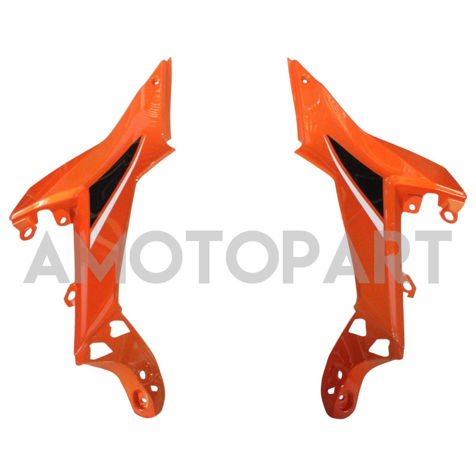 Amotopart 2020-2025 Kawasaki ER-6F Ninja650 Black&Orange Fairing Kit