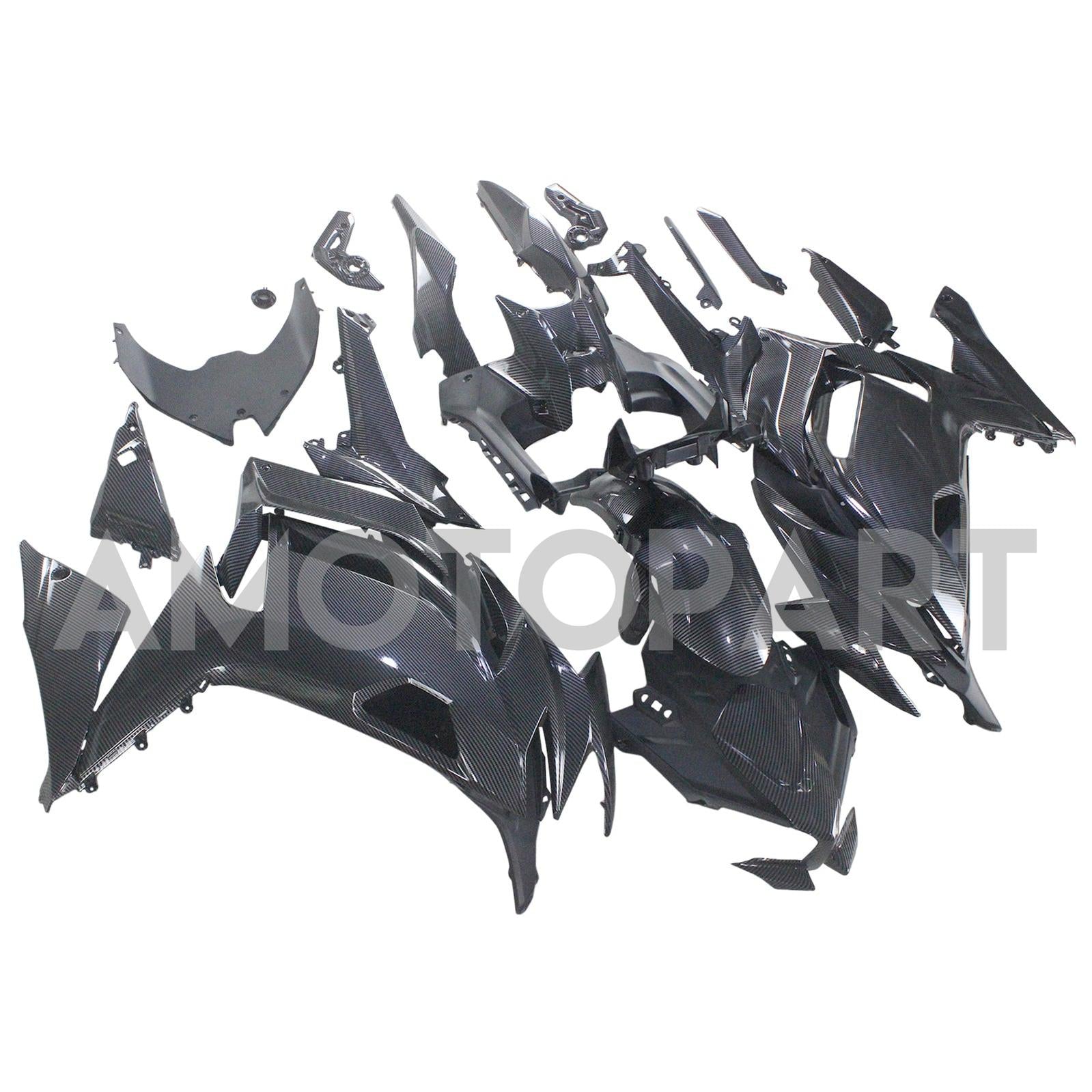 Amotopart 2020-2025 Kawasaki ER-6F Ninja650 Carbon Fiber Fairing Kit