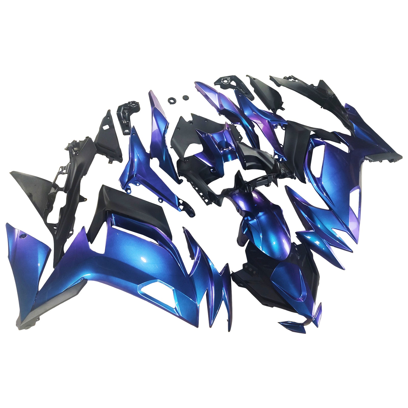 Amotopart 2020-2026 Kawasaki ER-6F Ninja650 Gradient Blue Purple Fairing Kit
