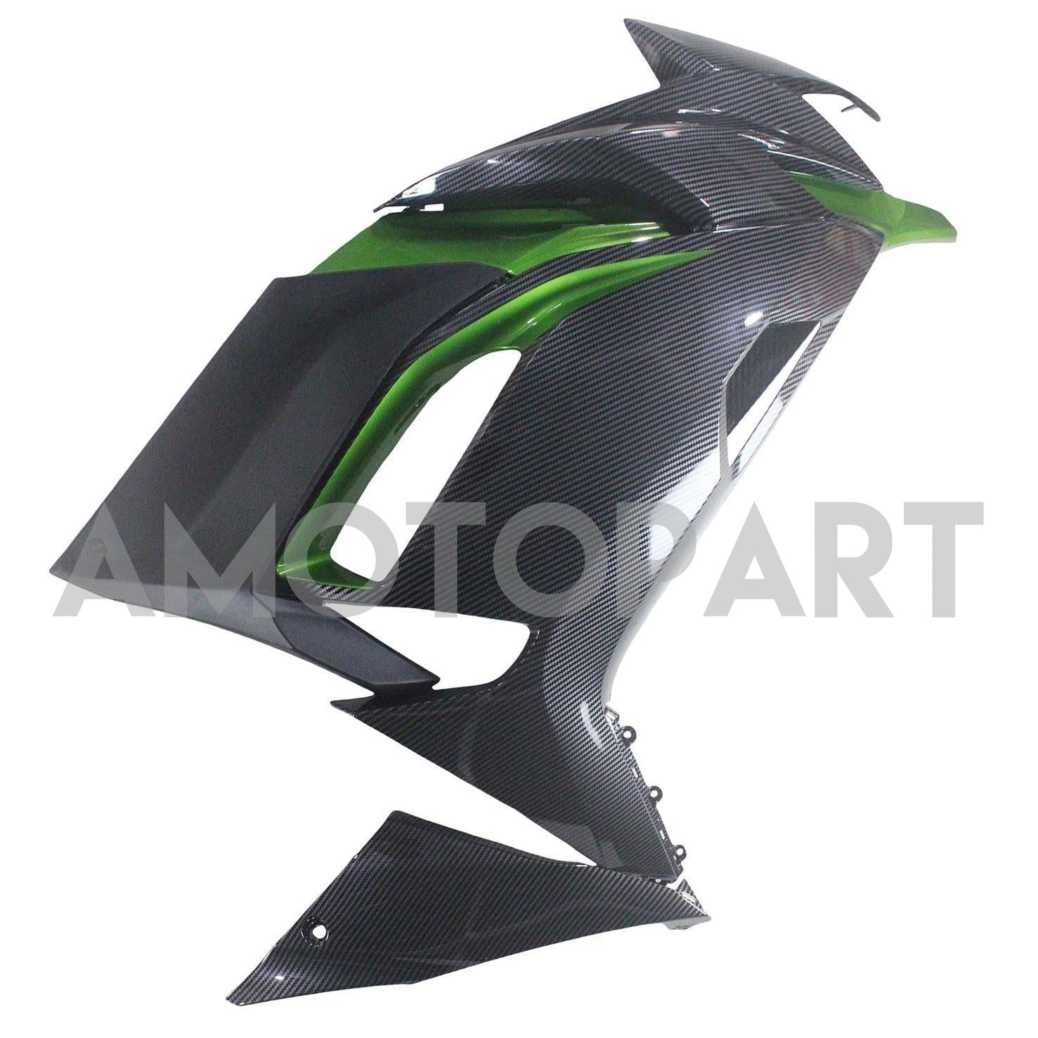 Amotopart 2020-2025 Kawasaki ER-6F Ninja650 Green Carbon Fiber Fairing Kit