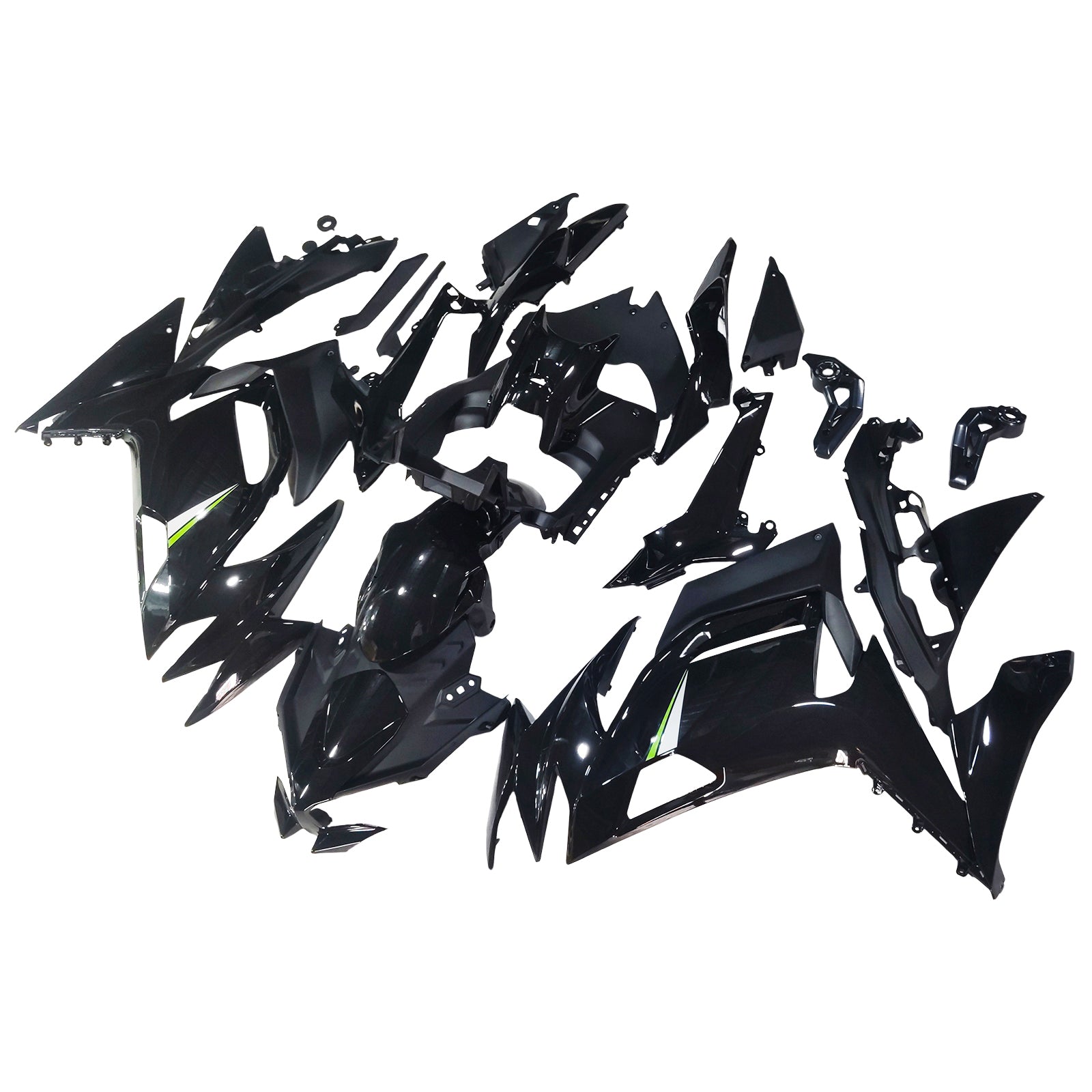 Amotopart 2020-2025 Kawasaki ER-6F Ninja650 Glossy Black Fairing Kit
