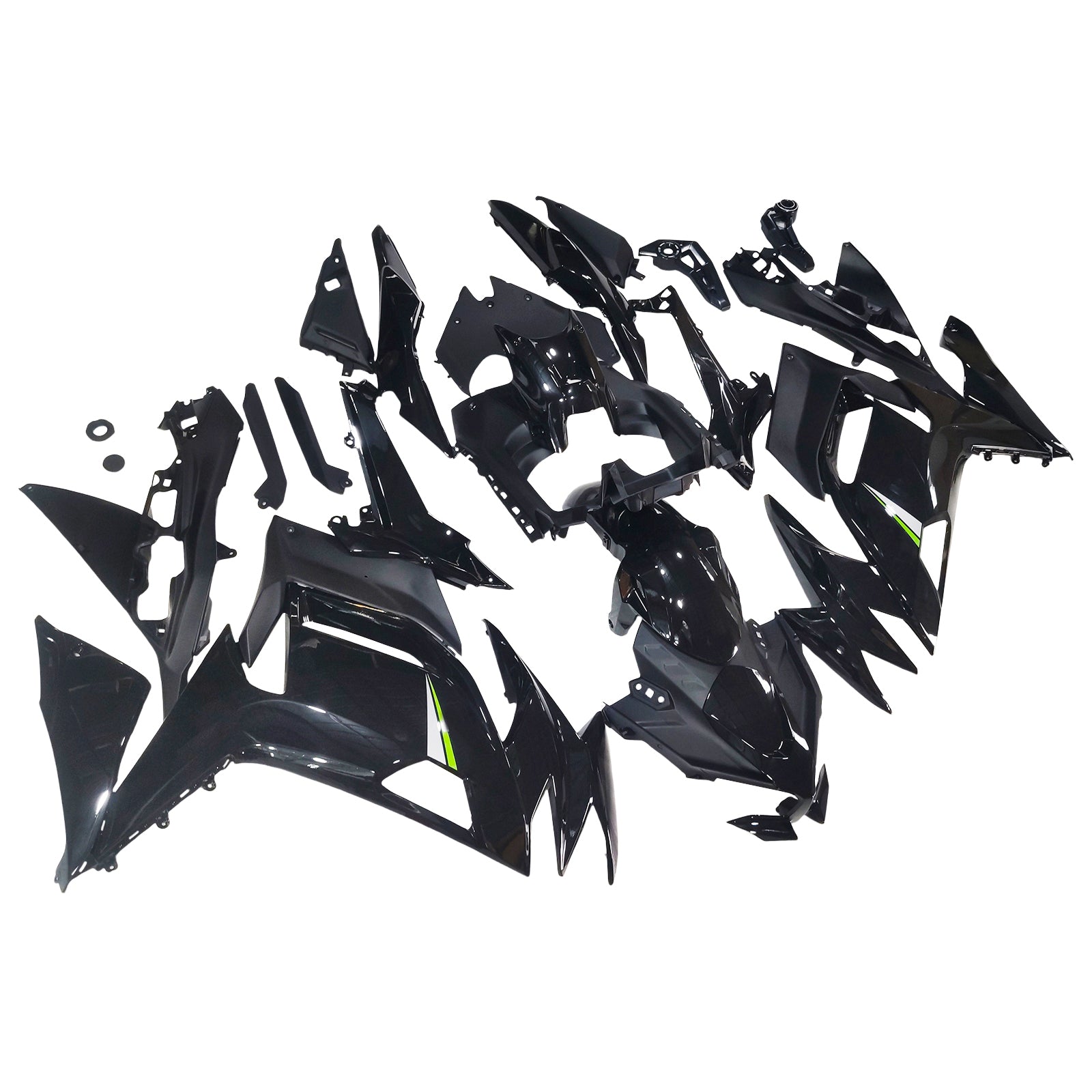 Amotopart 2020-2025 Kawasaki ER-6F Ninja650 Glossy Black Fairing Kit