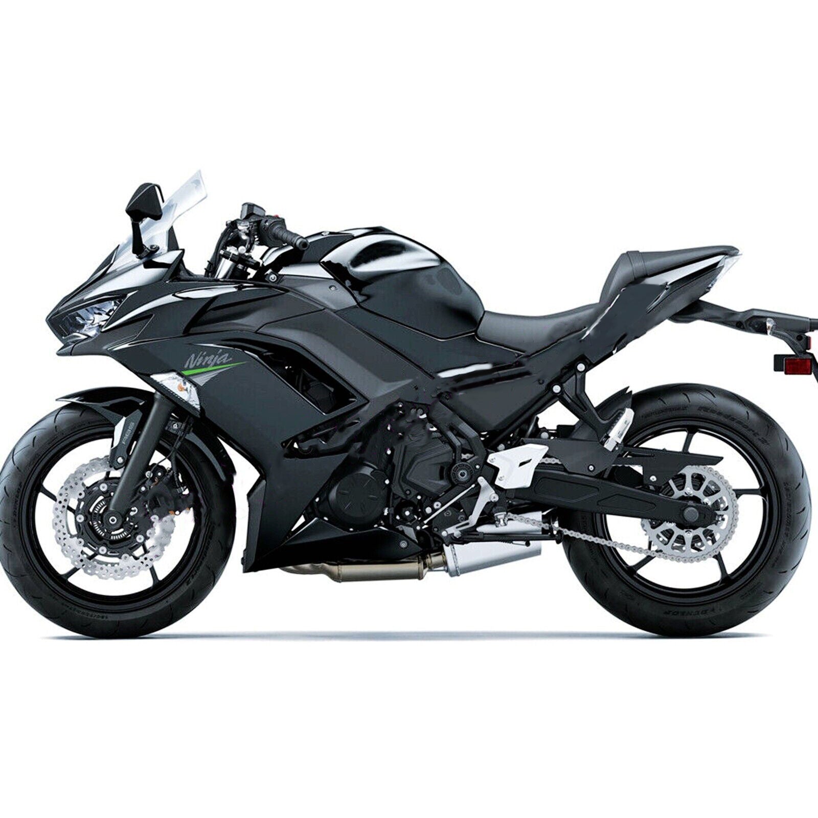 Amotopart 2020-2026 Kawasaki ER-6F Ninja650 Glossy Black Fairing Kit
