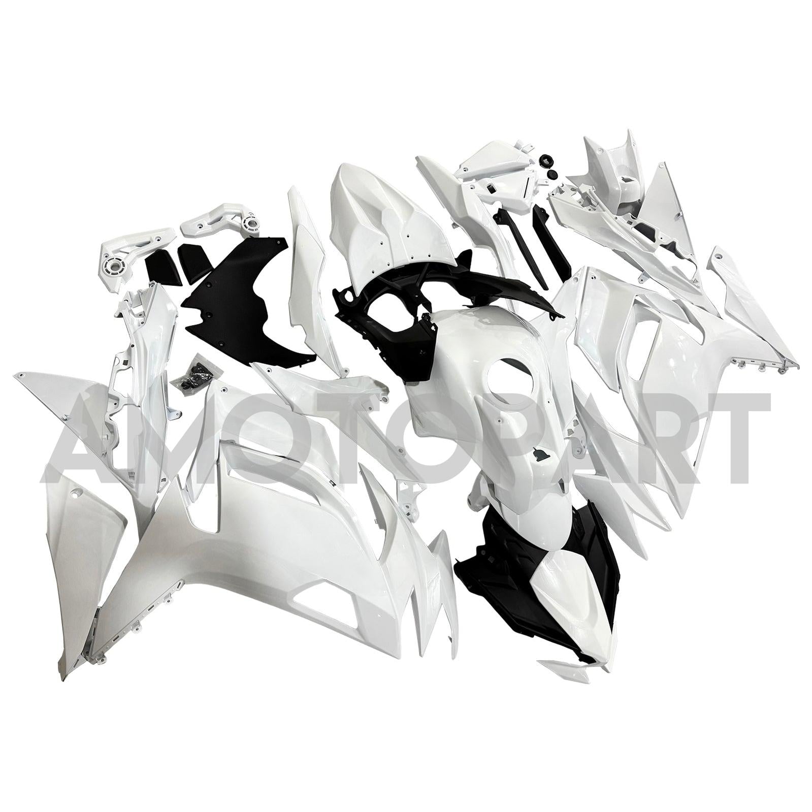 Amotopart 2020-2025 Kawasaki ER6F Ninja650 White Fairing Kit
