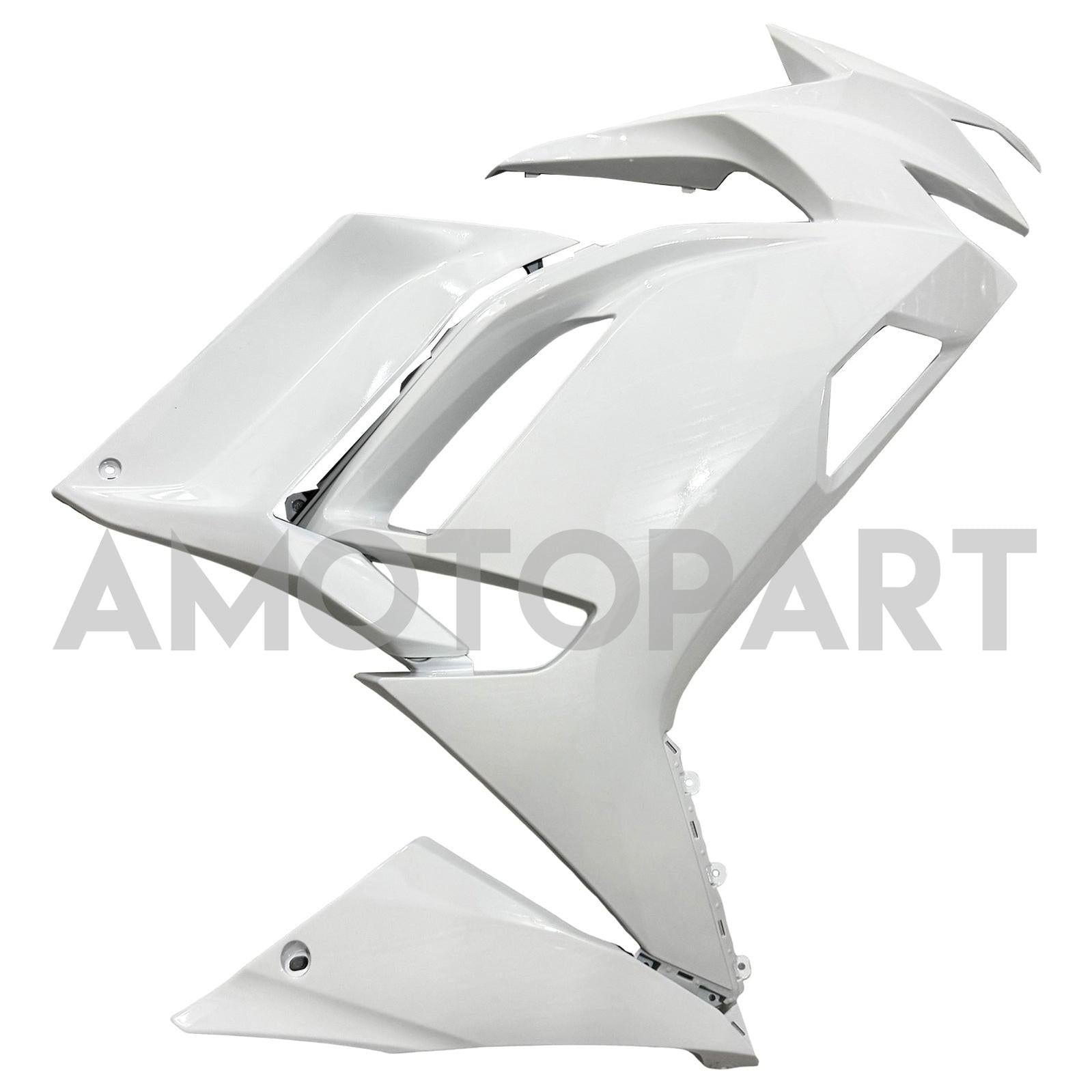 Amotopart 2020-2025 Kawasaki ER6F Ninja650 White Fairing Kit