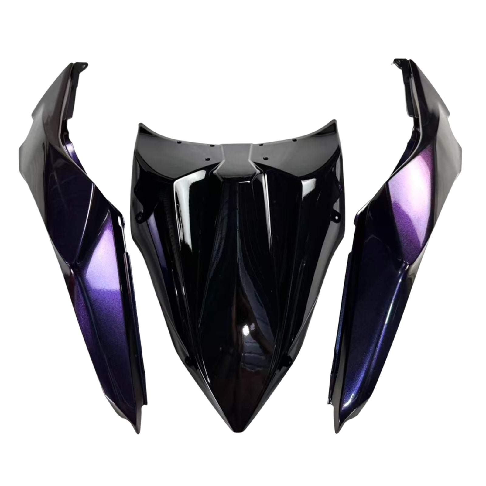 Amotopart 2020-2026 Kawasaki ER6F Ninja650 Kit de carénage violet bleu dégradé