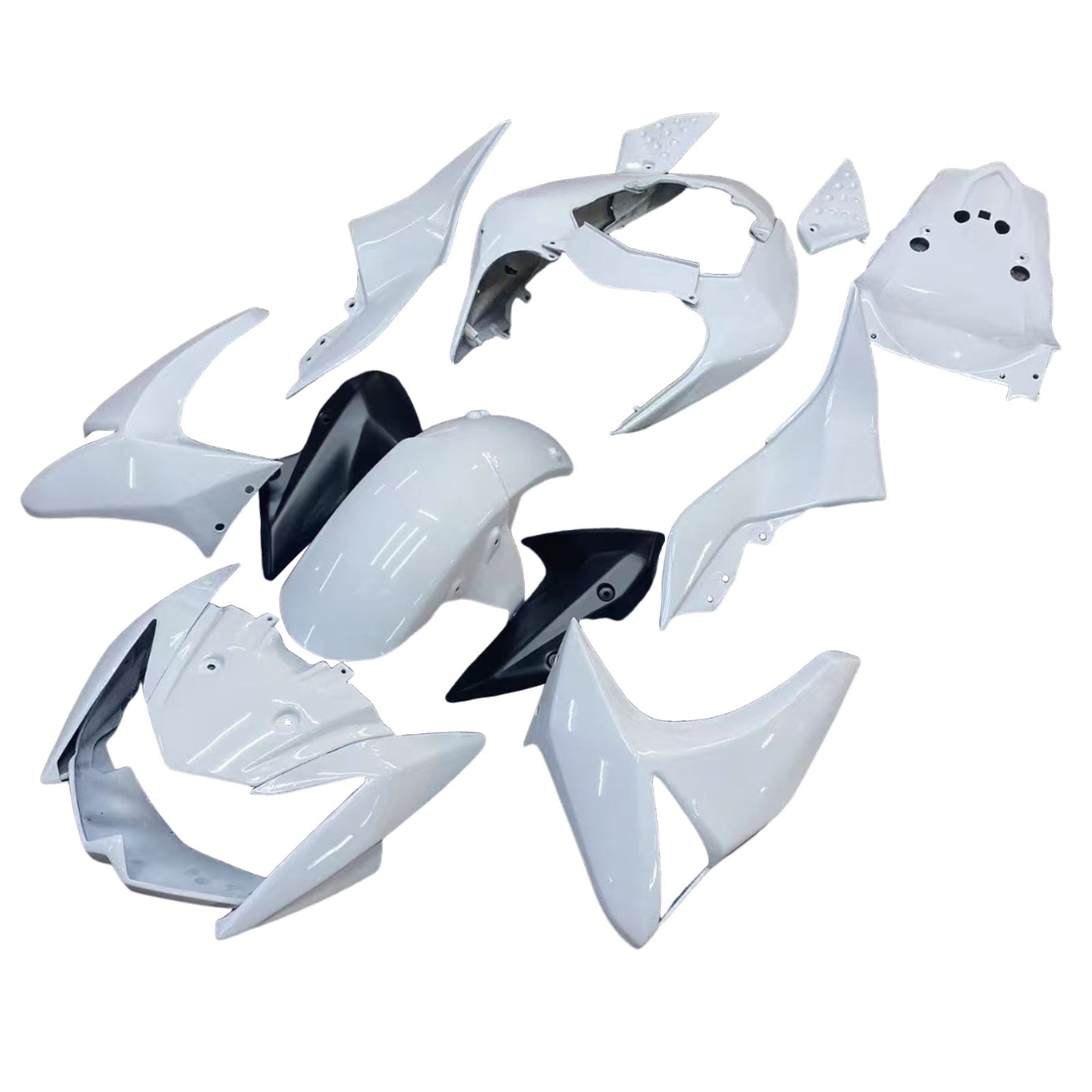 Amotopart 2007-2009 Kawasaki Z1000 Kit de carenado blanco