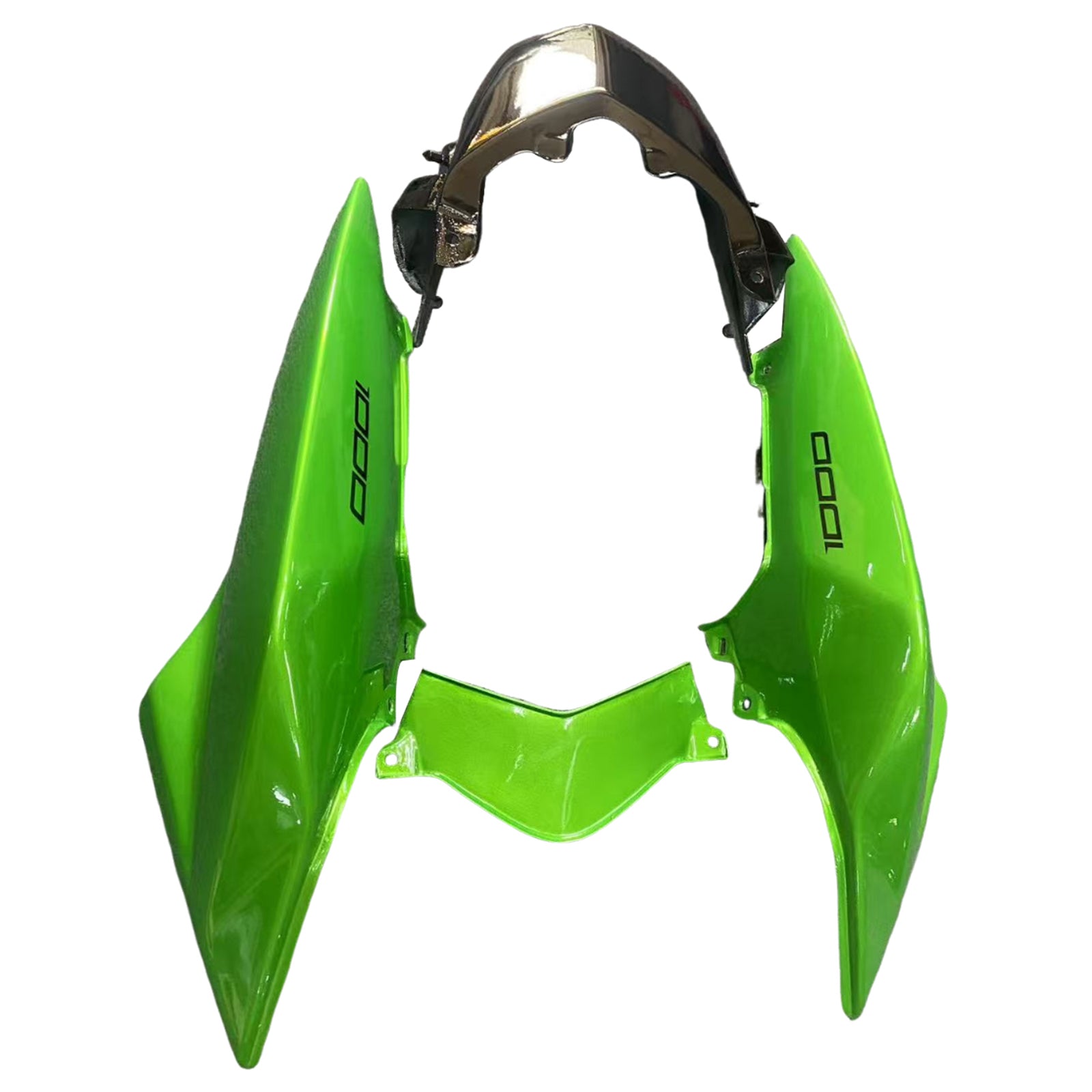 Amotopart 2007-2009 Kawasaki Z1000 Glossy Black Green Fairing Kit