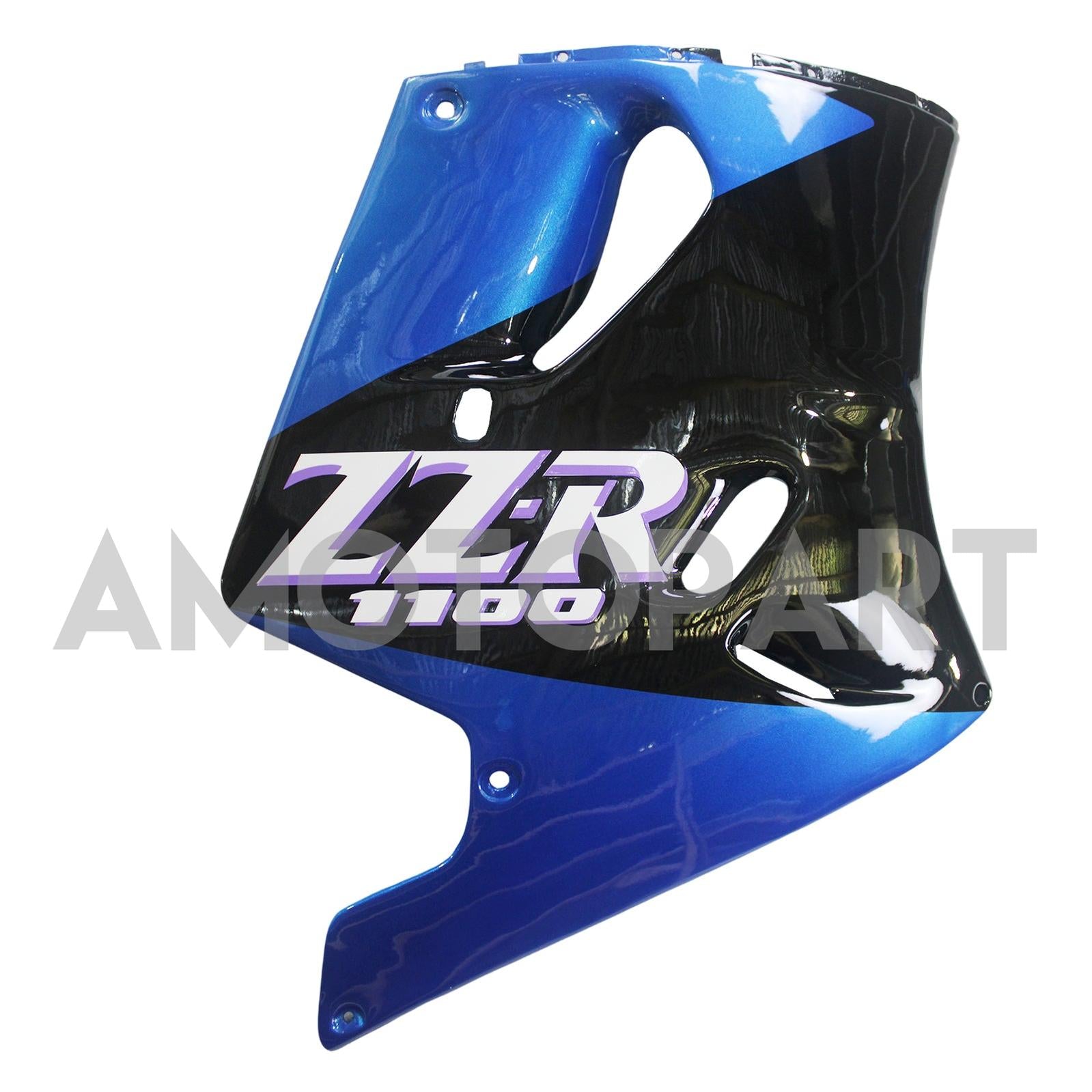 Amotopart 1993-2003 Kawasaki ZZR1100 Bleu&Kit de carénage noir Style3