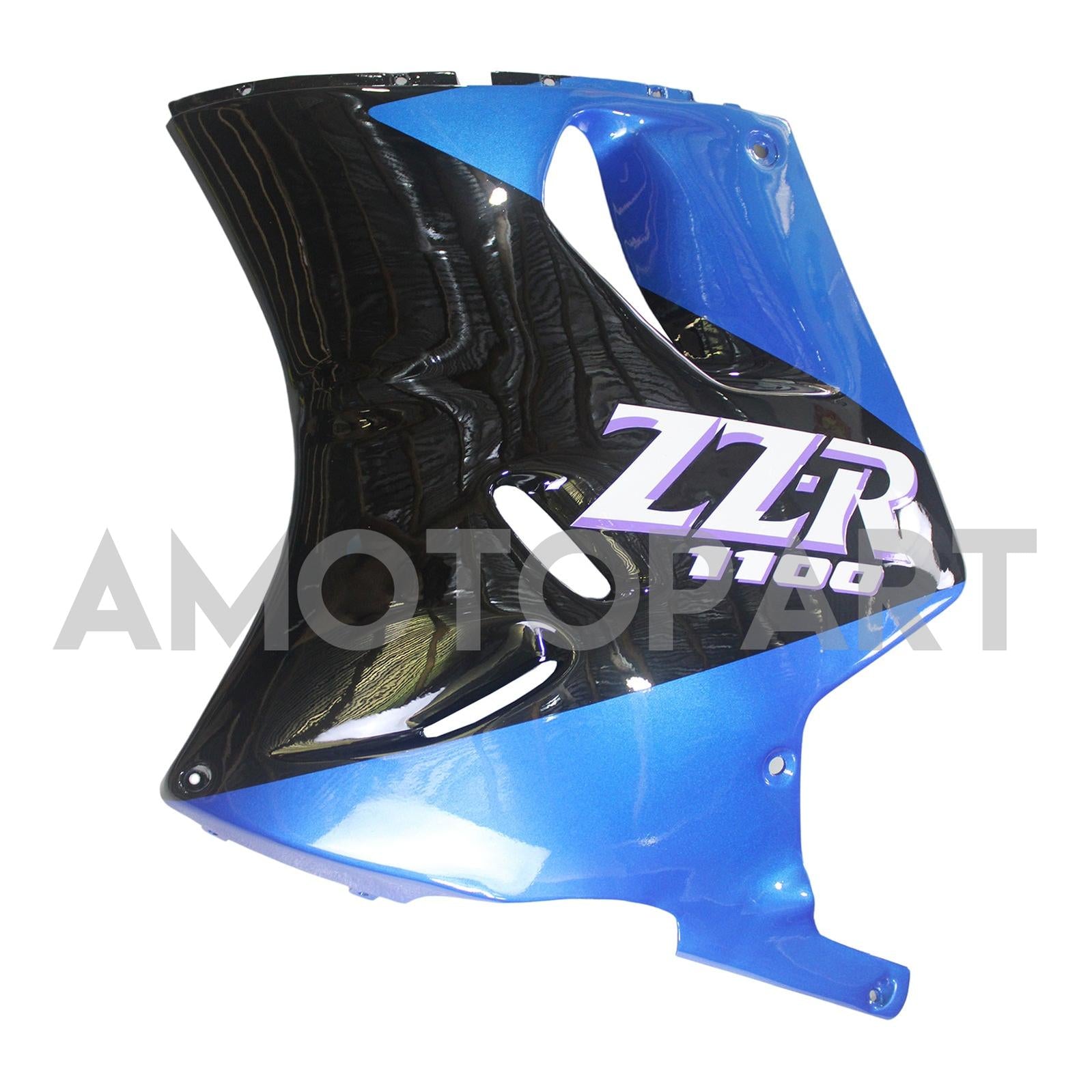 Amotopart 1993-2003 Kawasaki ZZR1100 Bleu&Kit de carénage noir Style3