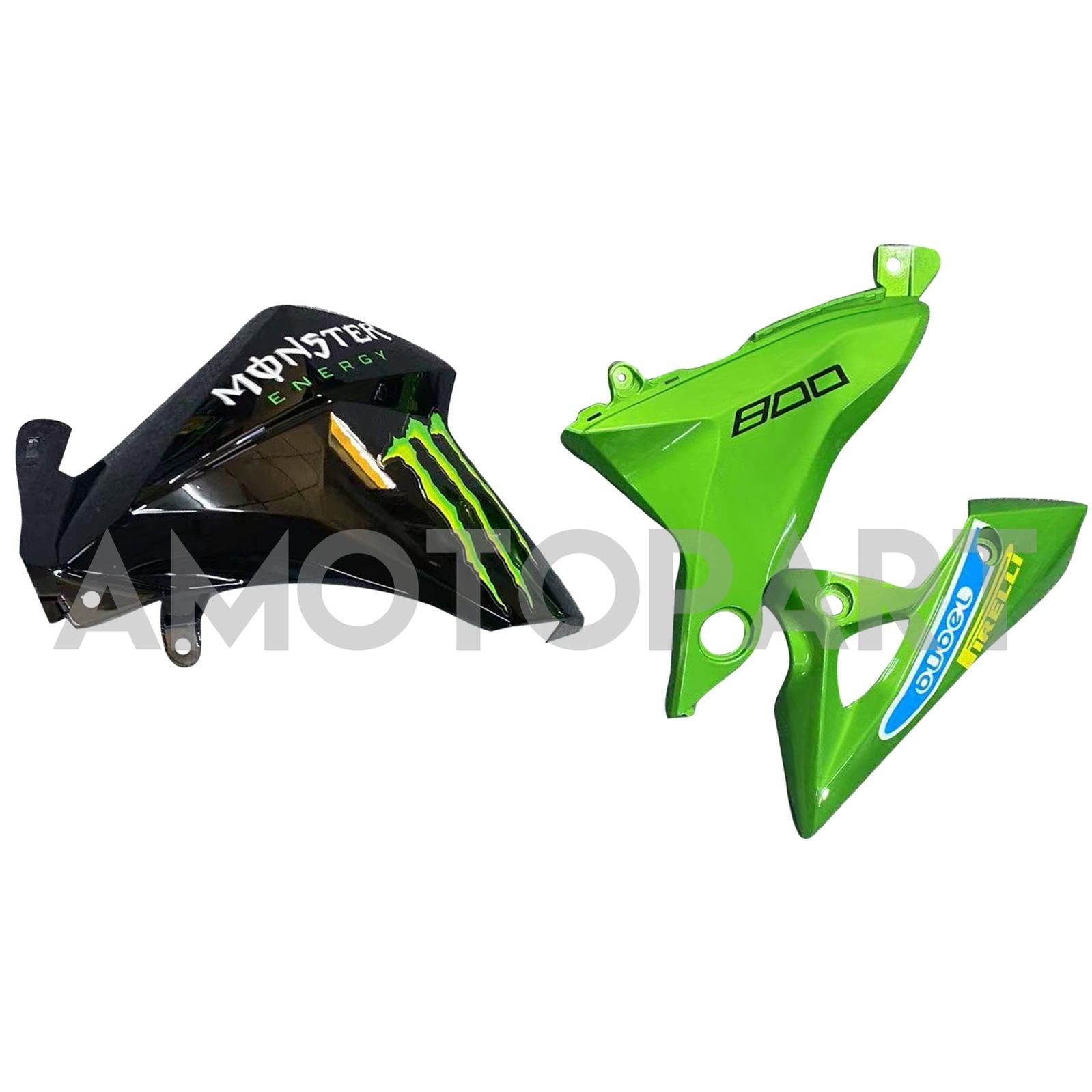 Amotopart 2013-2018 Kawasaki Z800 Green&Black Style3 Fairing Kit
