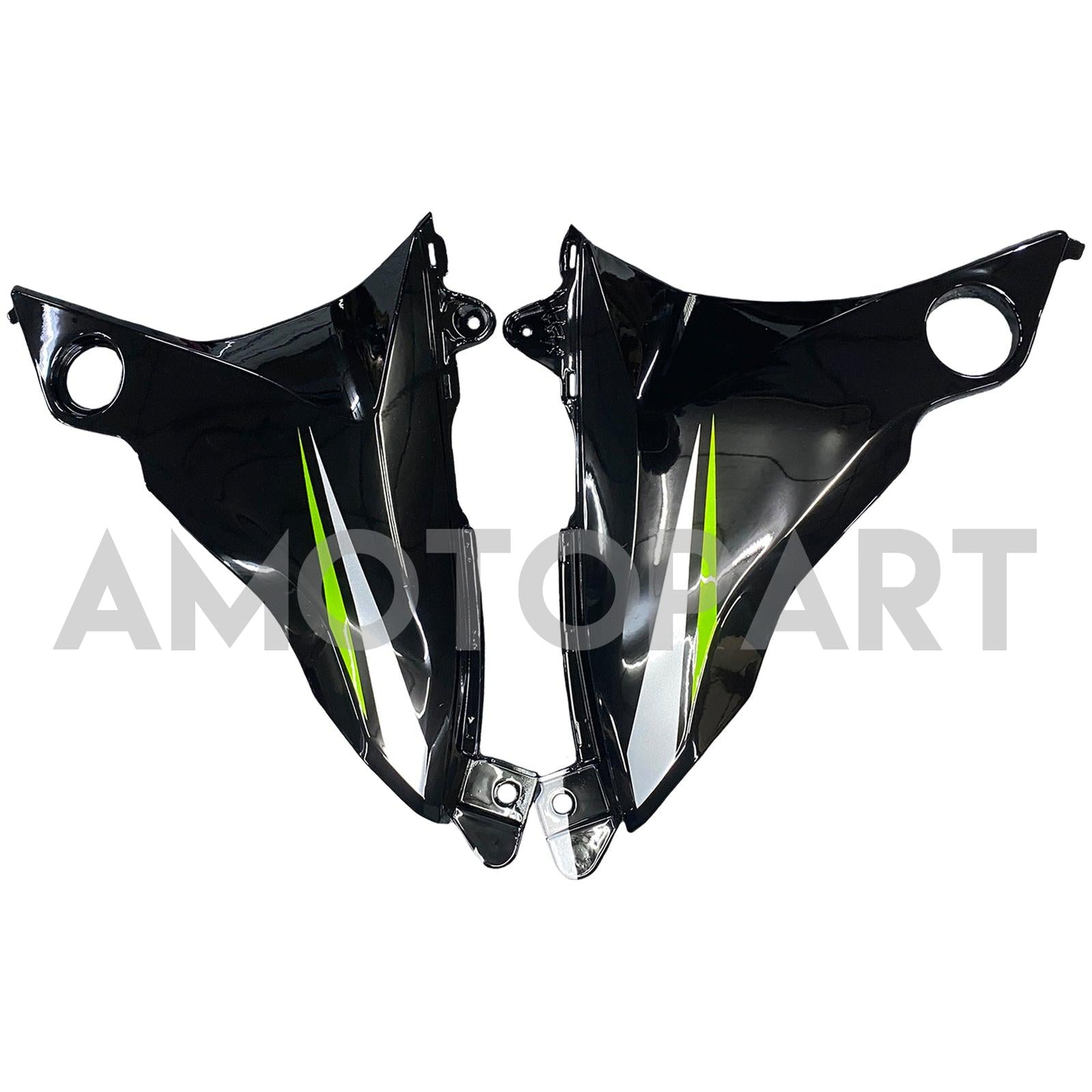 Amotopart 2013-2018 Kawasaki Z800 Green&Matte Black Fairing Kit