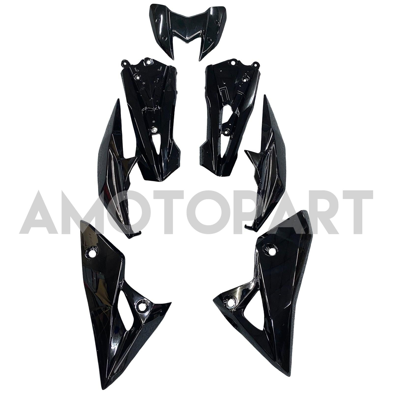 Amotopart 2013-2018 Kawasaki Z800 Green&Matte Black Fairing Kit