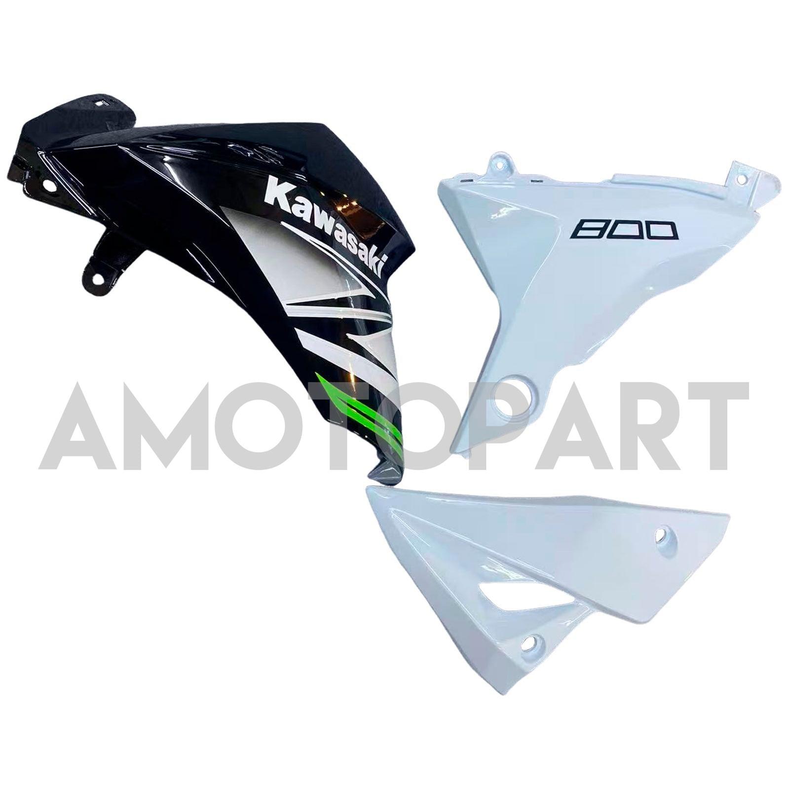 Amotopart 2013-2018 Kawasaki Z800 White Black Fairing Kit