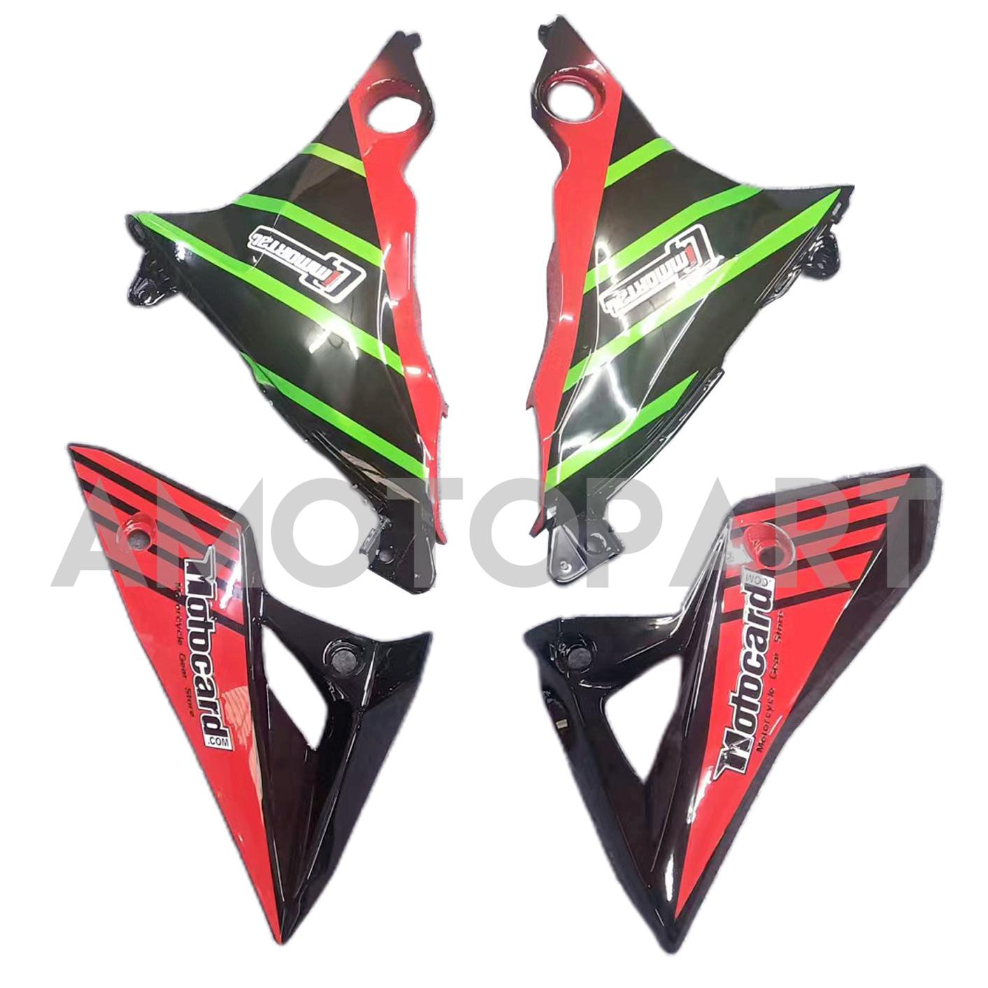 Amotopart 2013-2018 Kawasaki Z800 Red&Green Monster Fairing Kit