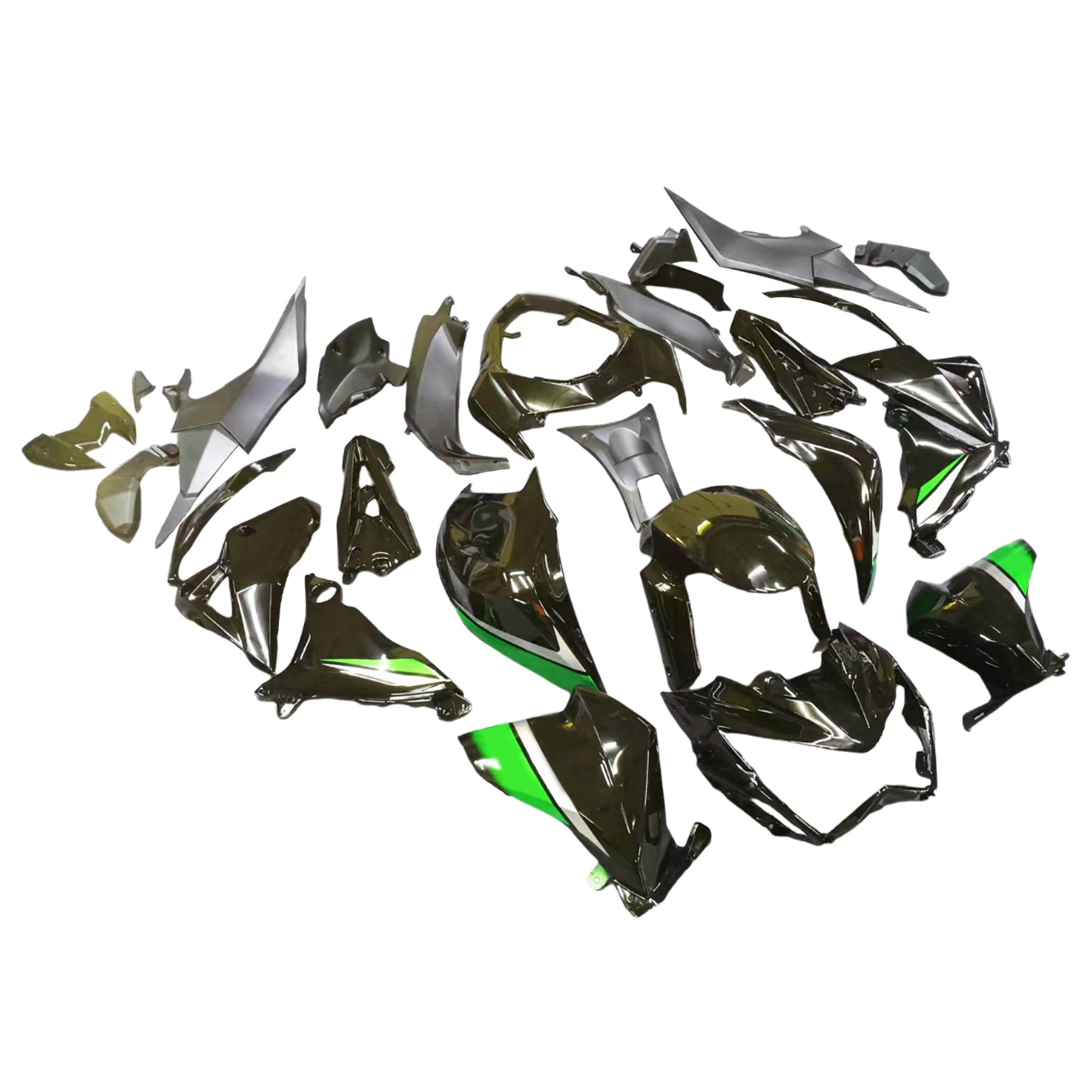 Amotopart 2013-2018 Kawasaki Z800 Green & Black Fairing Kit