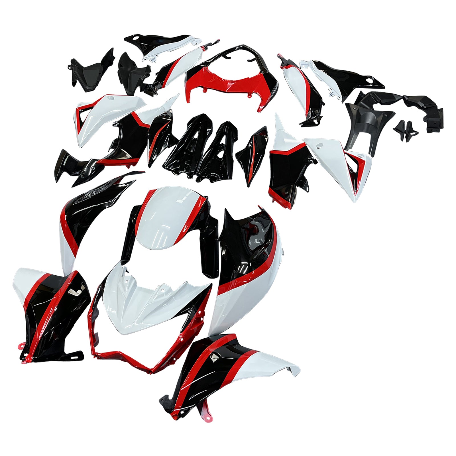 Amotopart 2013-2018 Kawasaki Z800 Black&Red Stripe Fairing Kit