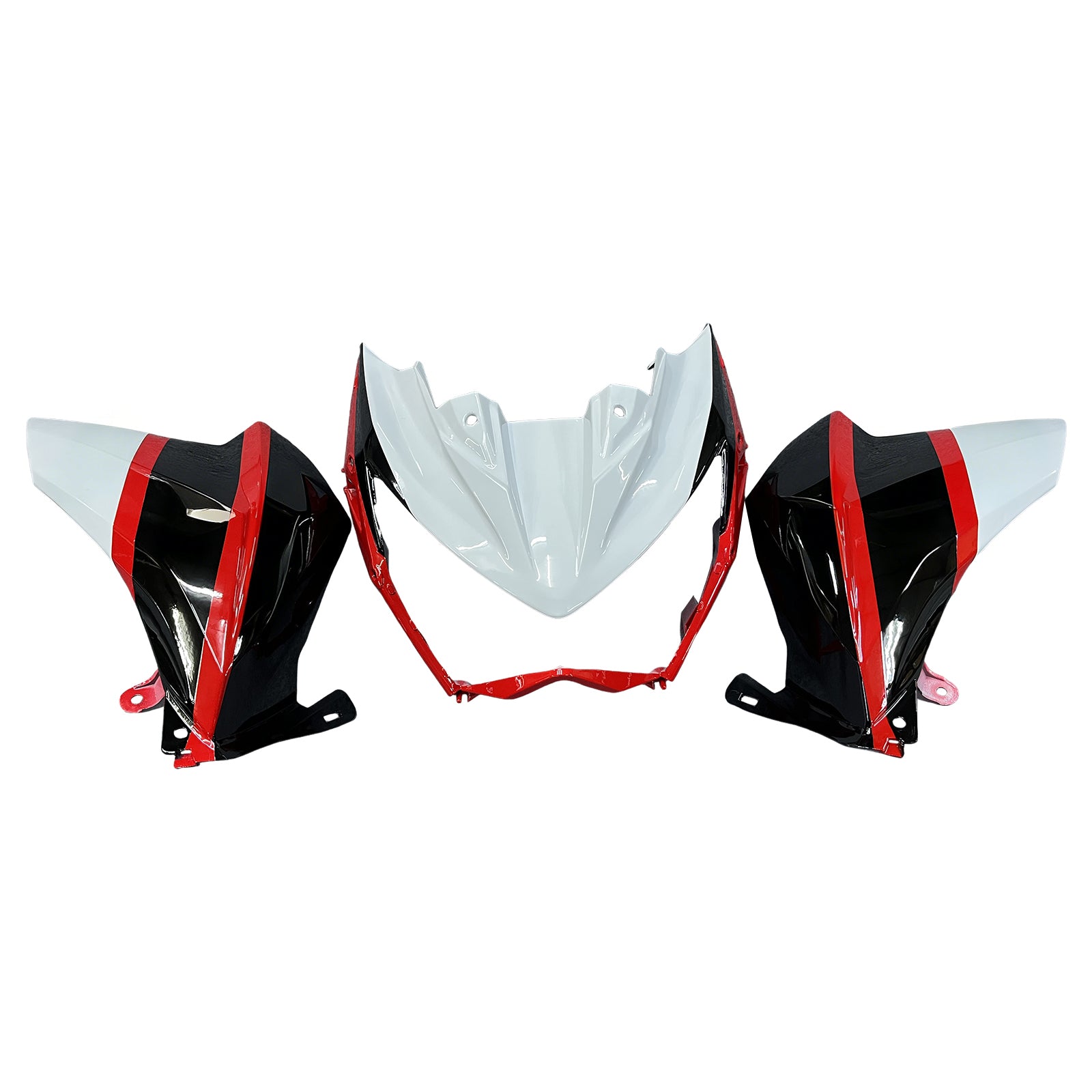 Amotopart 2013-2018 Kawasaki Z800 Black&Red Stripe Fairing Kit