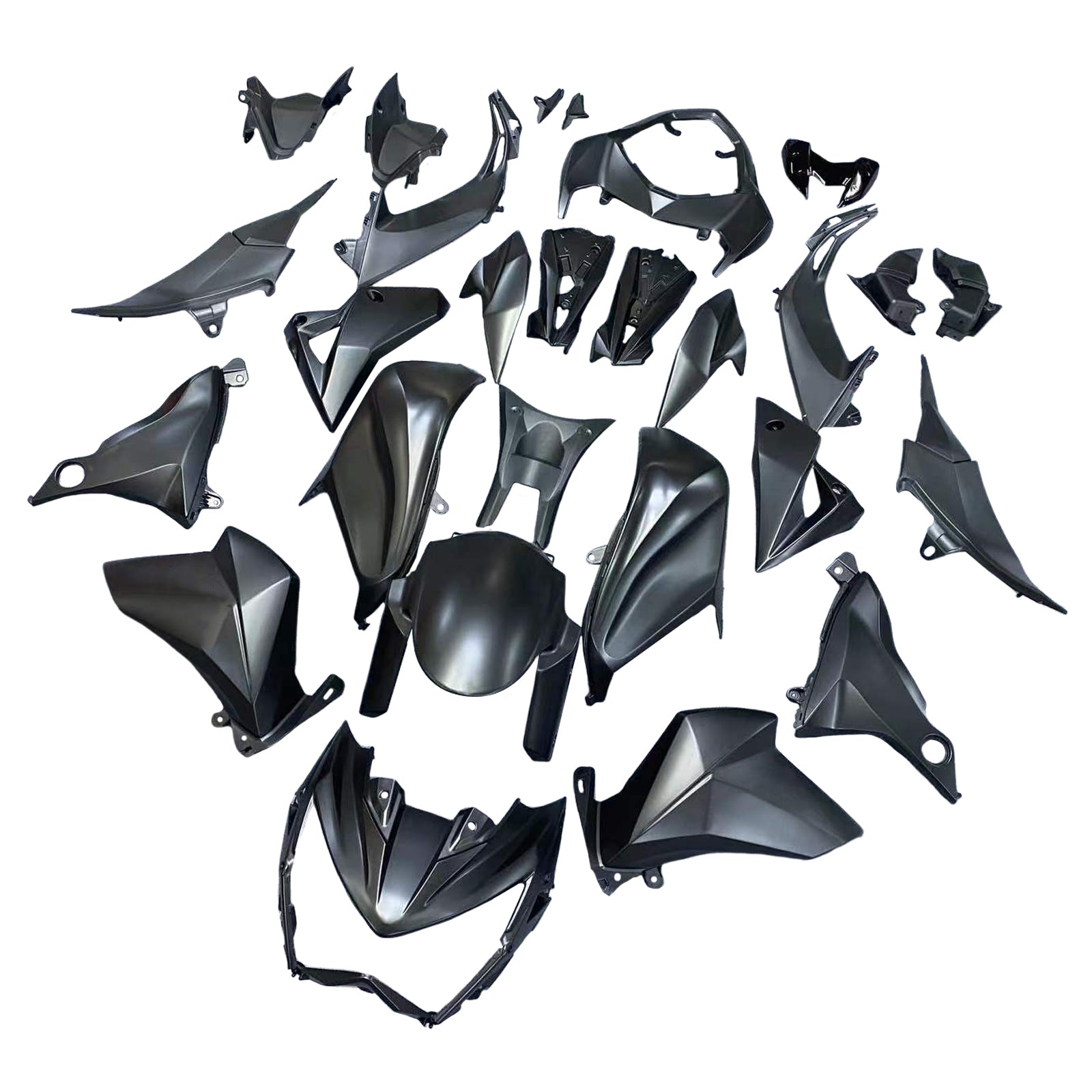Amotopart 2013-2018 Kawasaki Z800 Matte Black Style2 Fairing Kit