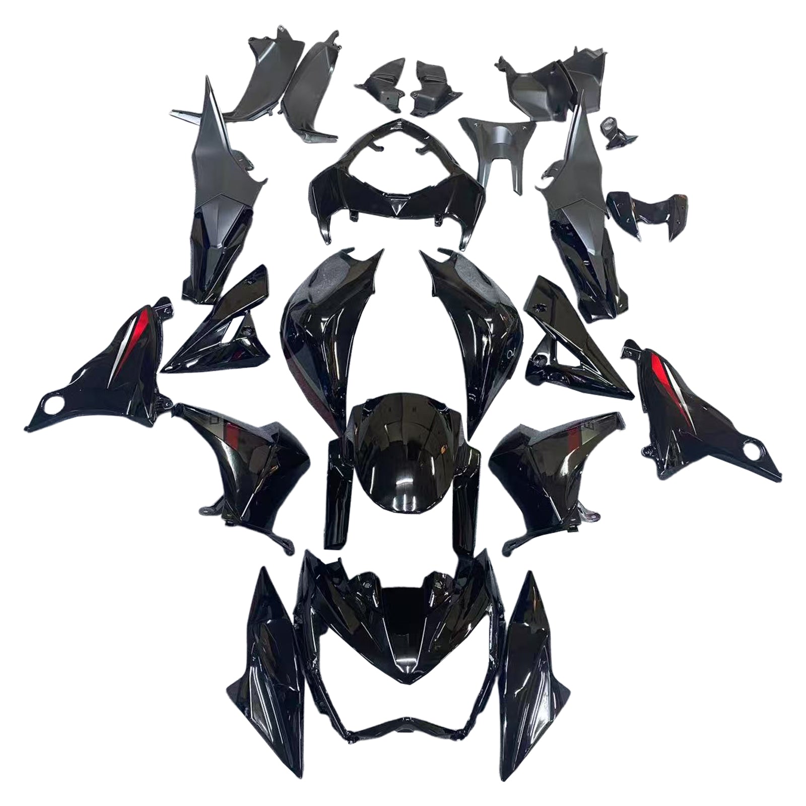 Amotopart 2013-2018 Kawasaki Z800 Black&Red Style Fairing Kit