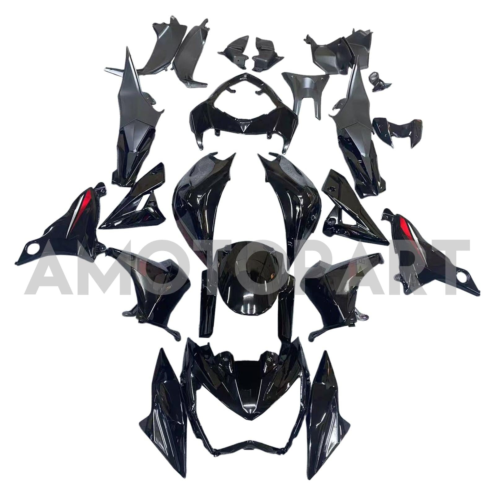 Amotopart 2013-2018 Kawasaki Z800 Black&Orange Style2 Fairing Kit