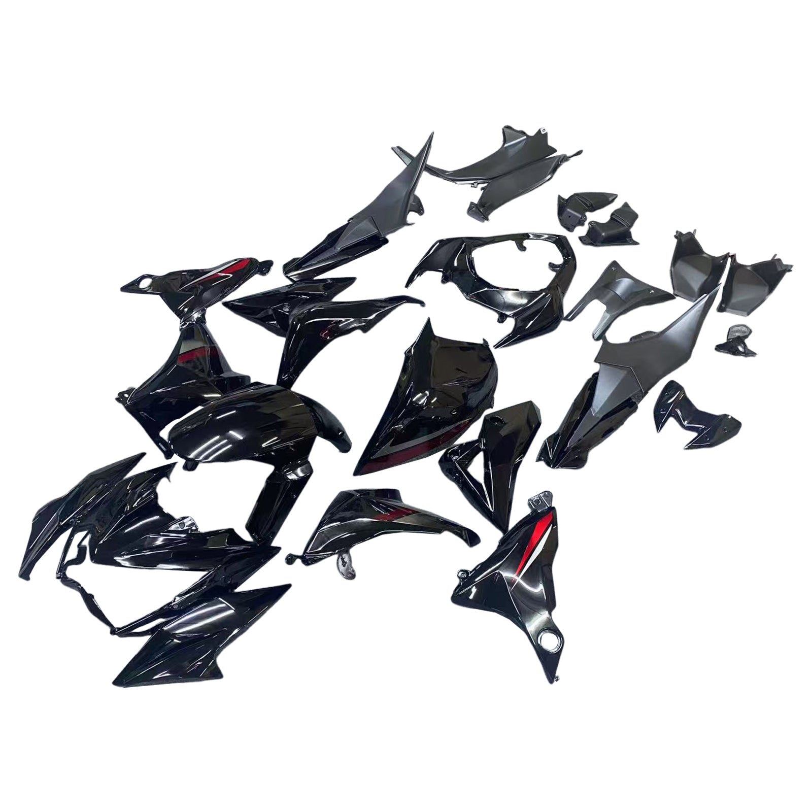 Amotopart 2013-2018 Kawasaki Z800 Black&Red Style Fairing Kit