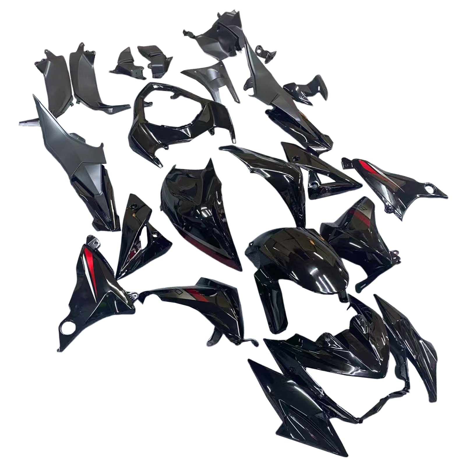 Amotopart 2013-2018 Kawasaki Z800 Black&Red Style Fairing Kit