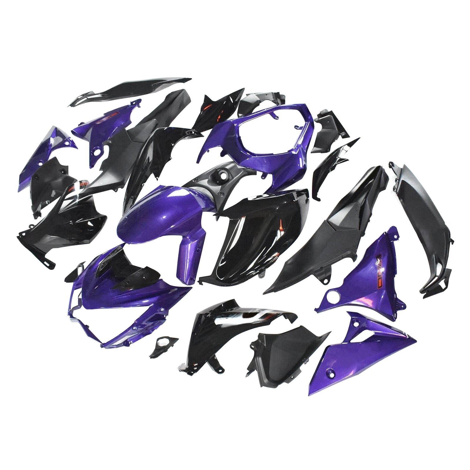 Amotopart 2013-2018 Kawasaki Z800 Czarny Purple Fairing Kit