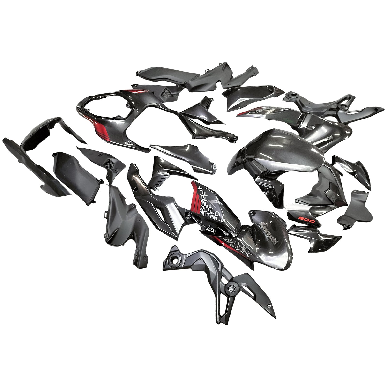 Amotopart 2020-2024 Kawasaki Z900 Matte Black Fairing Kit