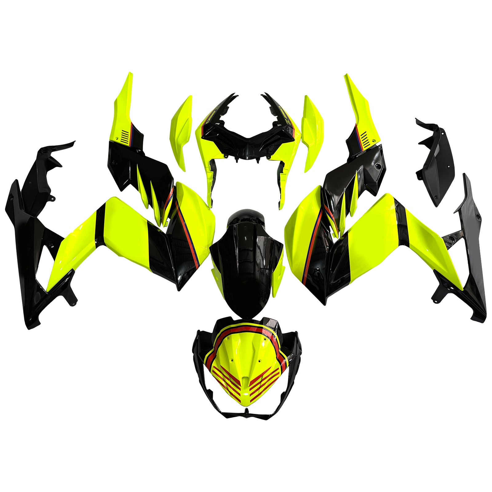 Amotopart 2015-2016 Z250 Z300 Kawasaki Yellow&Black Fairing Kit