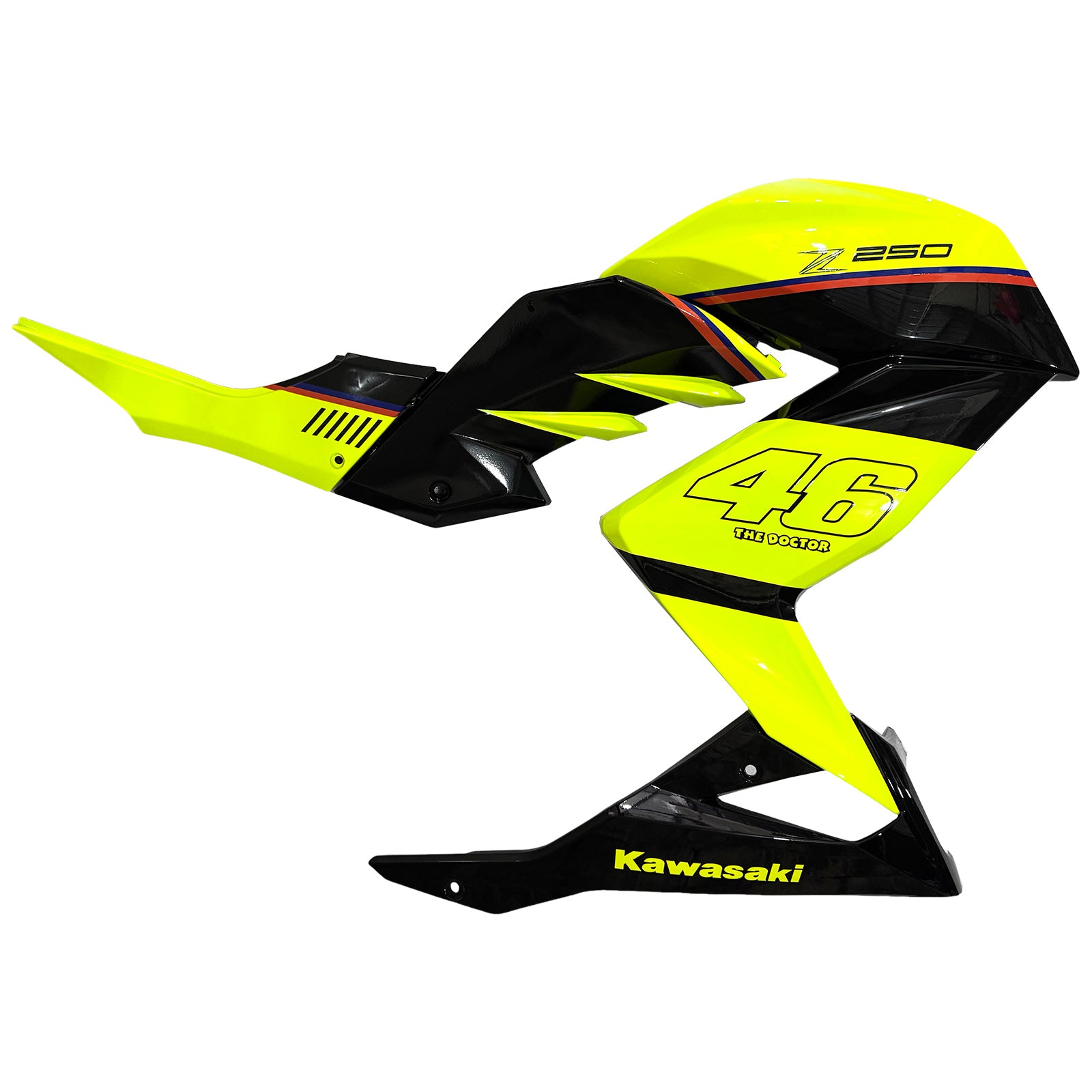 Amotopart 2015-2016 Z250 Z300 Kawasaki Yellow&Black Fairing Kit