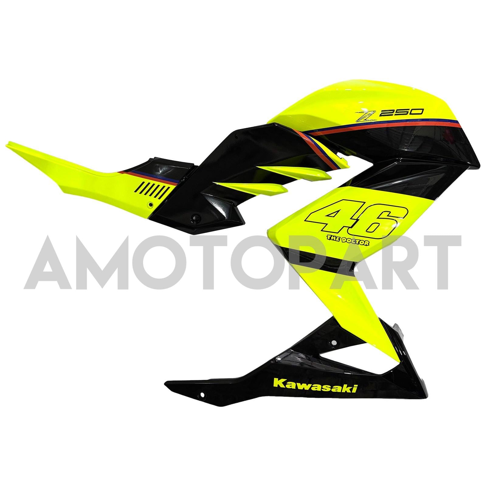 Amotopart 2015-2016 Z250 Z300 Kawasaki Yellow&Black Fairing Kit