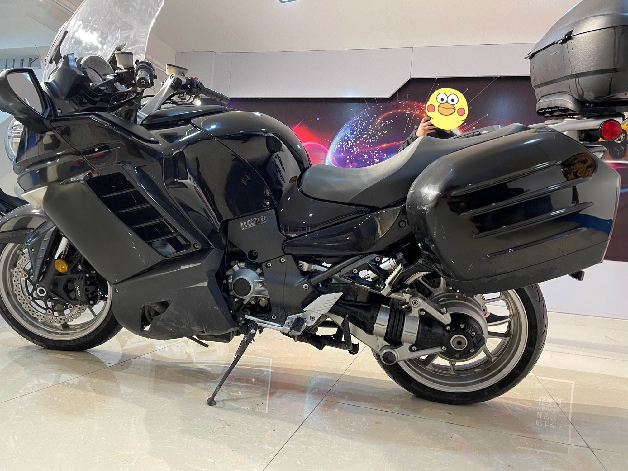 Amotopart Kawasaki 2007–2009 GTR1400/ZG1400 schwarzes Monster-Verkleidungsset